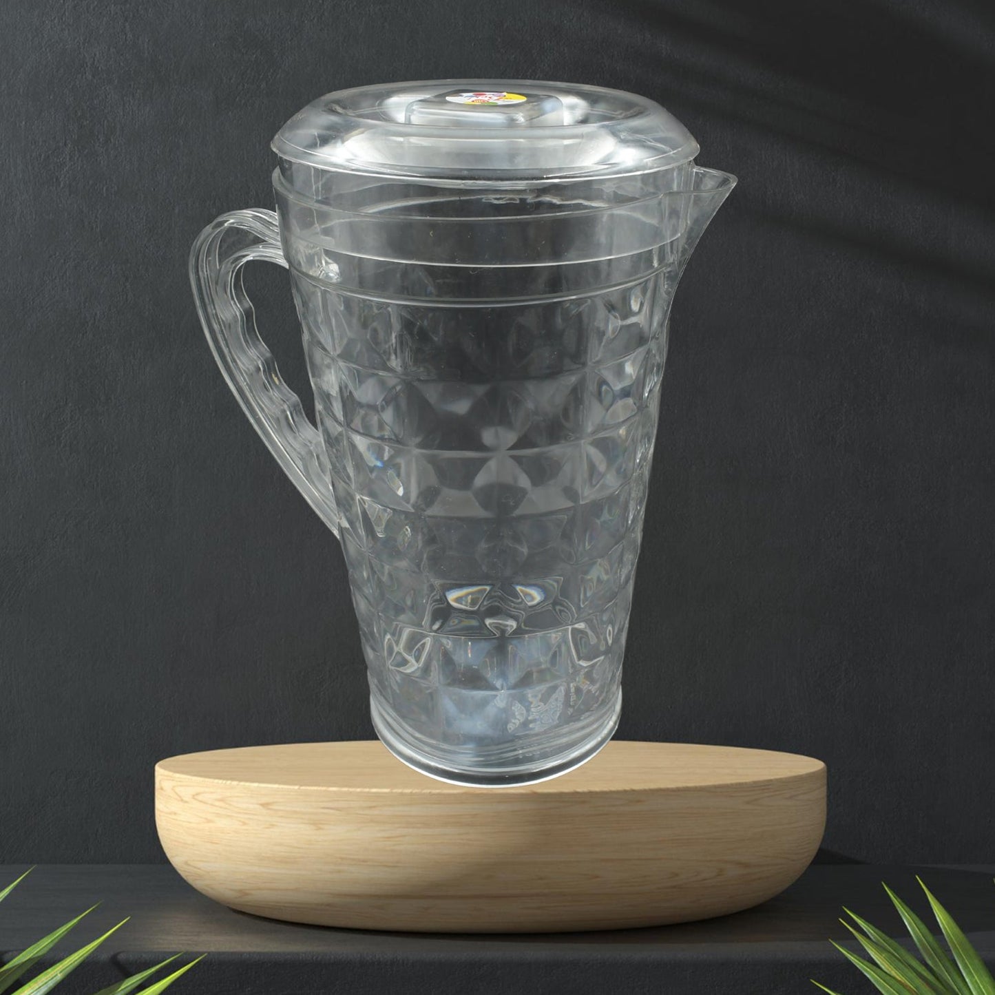 Mocktail Pet Jug Plastic Jug With lid, Drinking Beverage Jag, Transparent Tableware Reusable BPA Free, Plastic Water jug for Home use, Perfect for Home, Restaurants