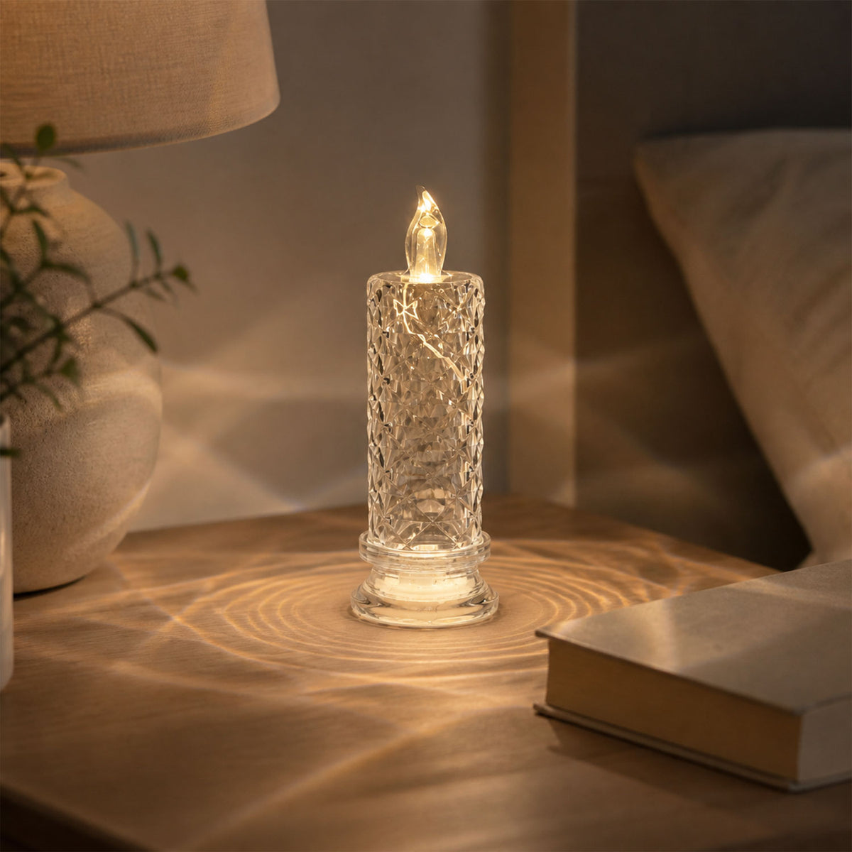 Decorative LED Crystal Candle Light (1 Pc)