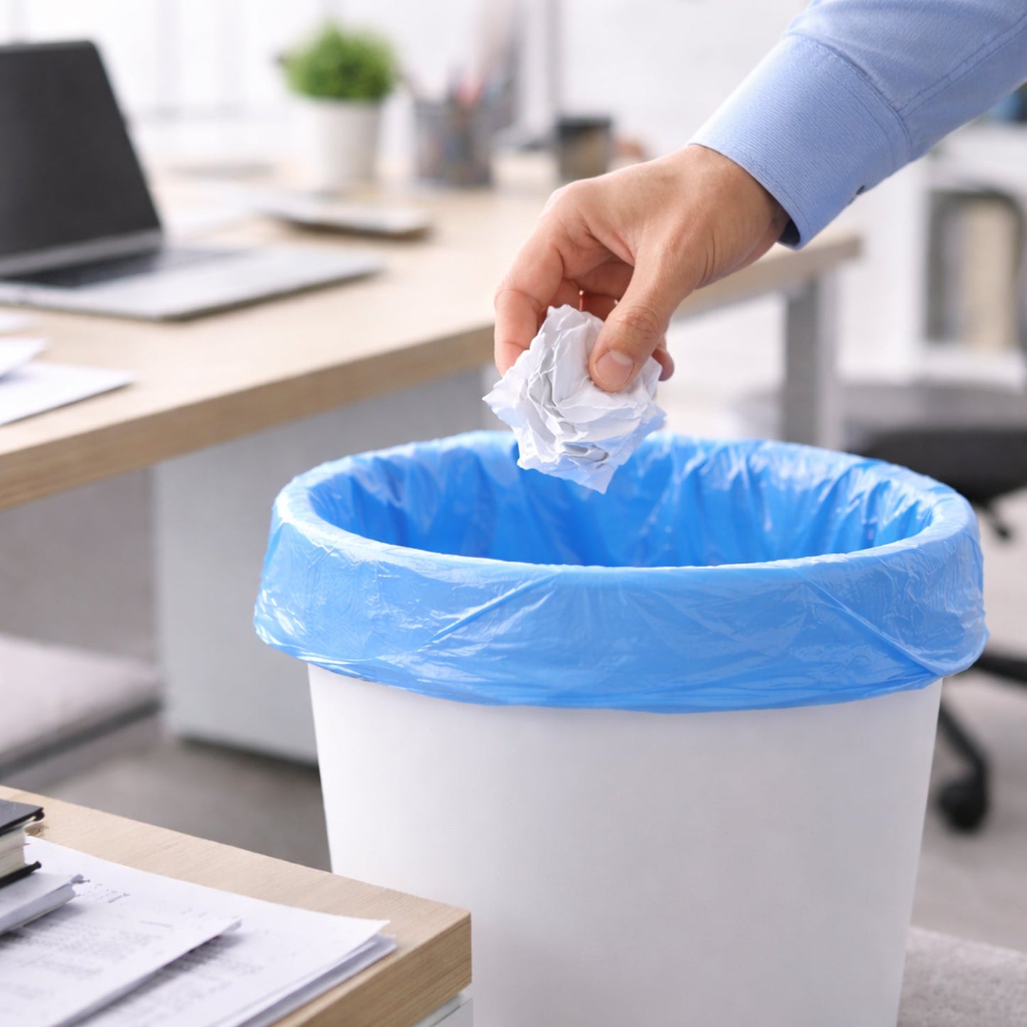 Heavy Duty Garbage Bags Roll Set (45x55 Cm, 3 Roll, 90 Bag)