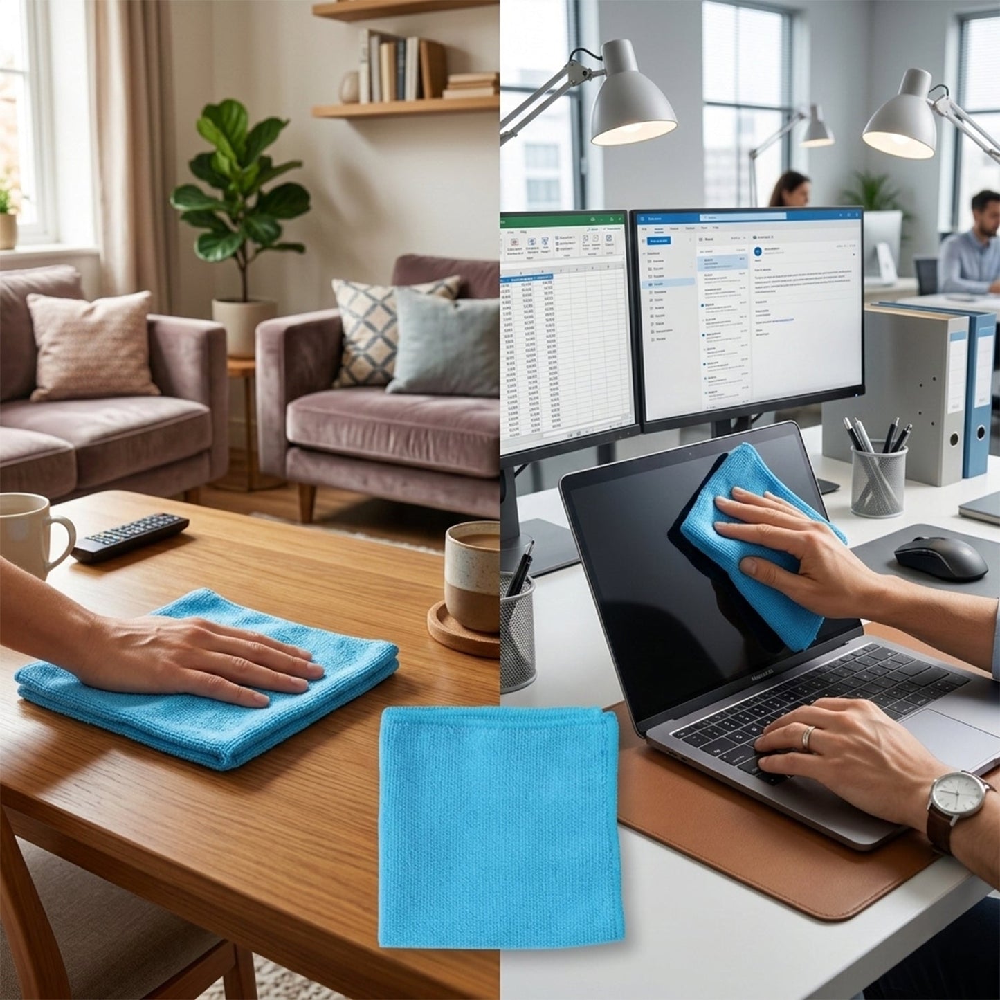 Microfiber Cleaning Cloth (4 Pc Set, 28x29 Cm)