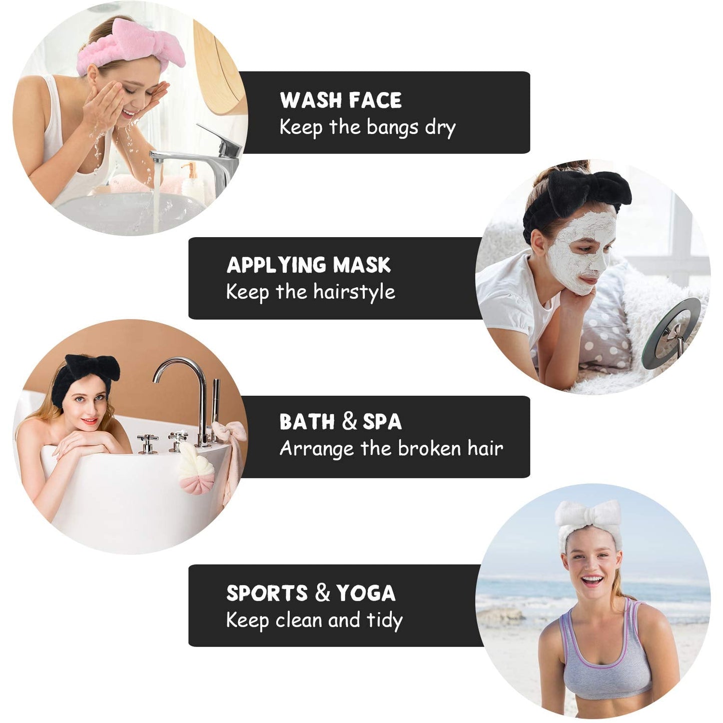 Soft Plush Spa Headband (1 Pc)