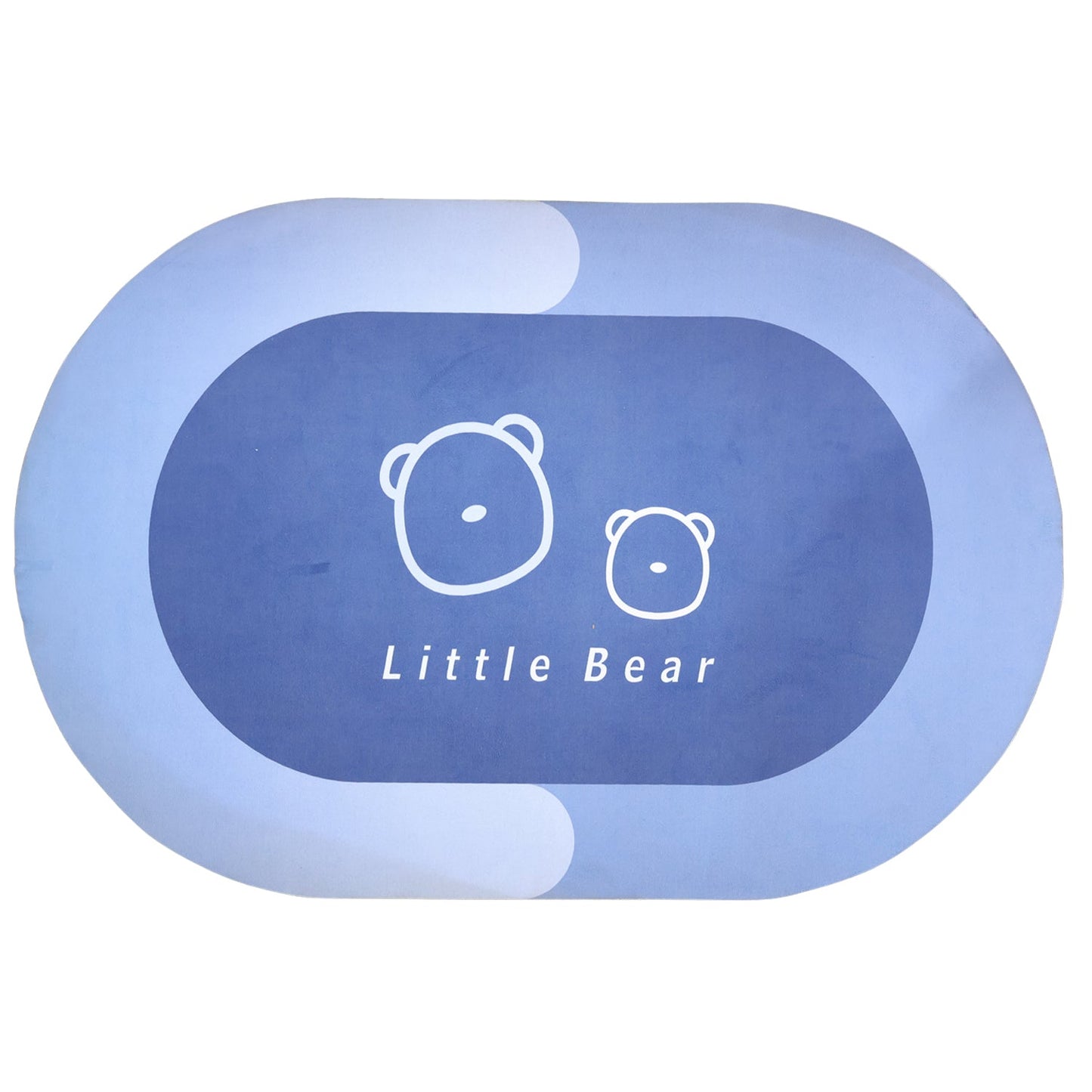 Premium Little Bear Printed Soft Non-Slip Bath Mat (1 Pc, 118x79 Cm)