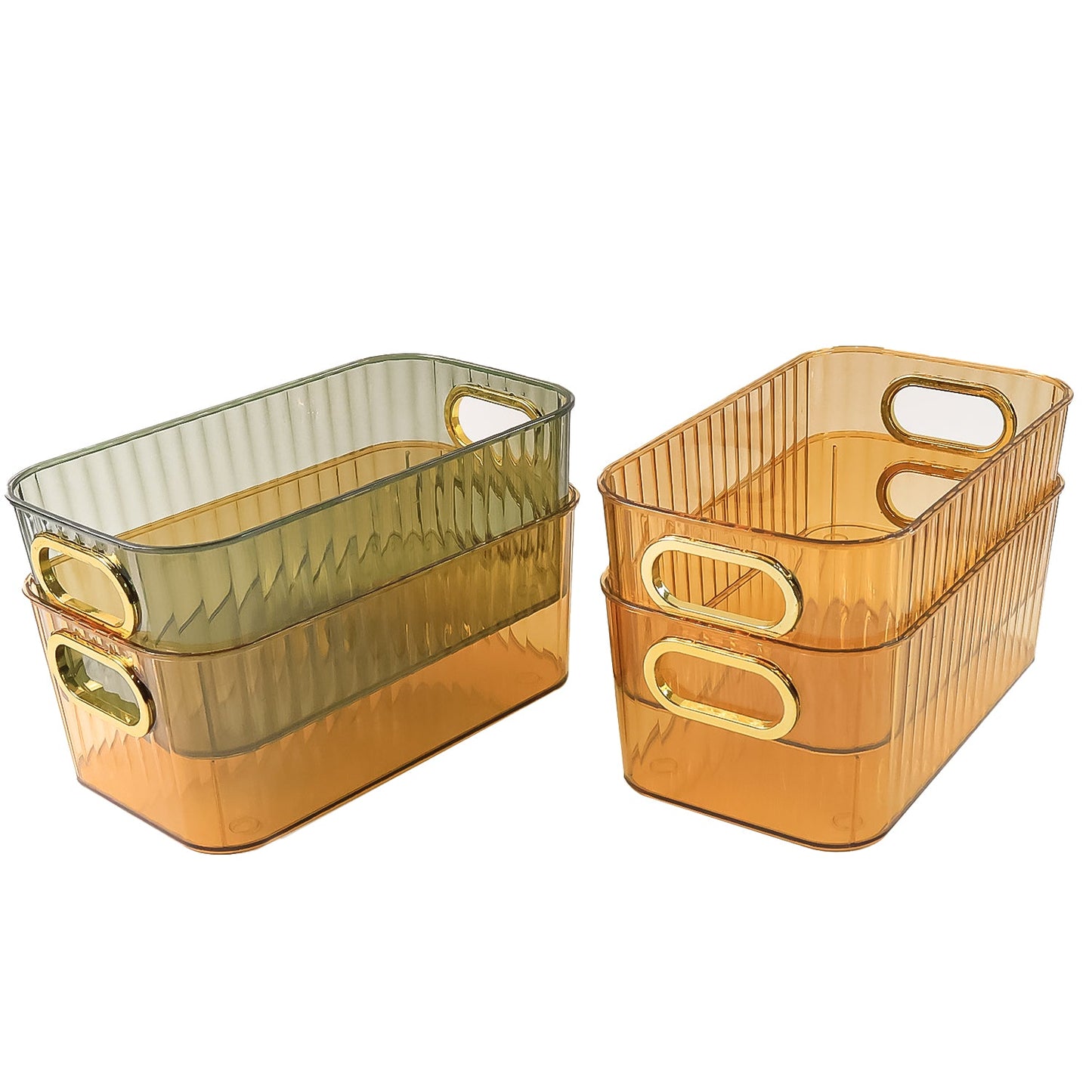 Clear Ribbed Storage Organizer