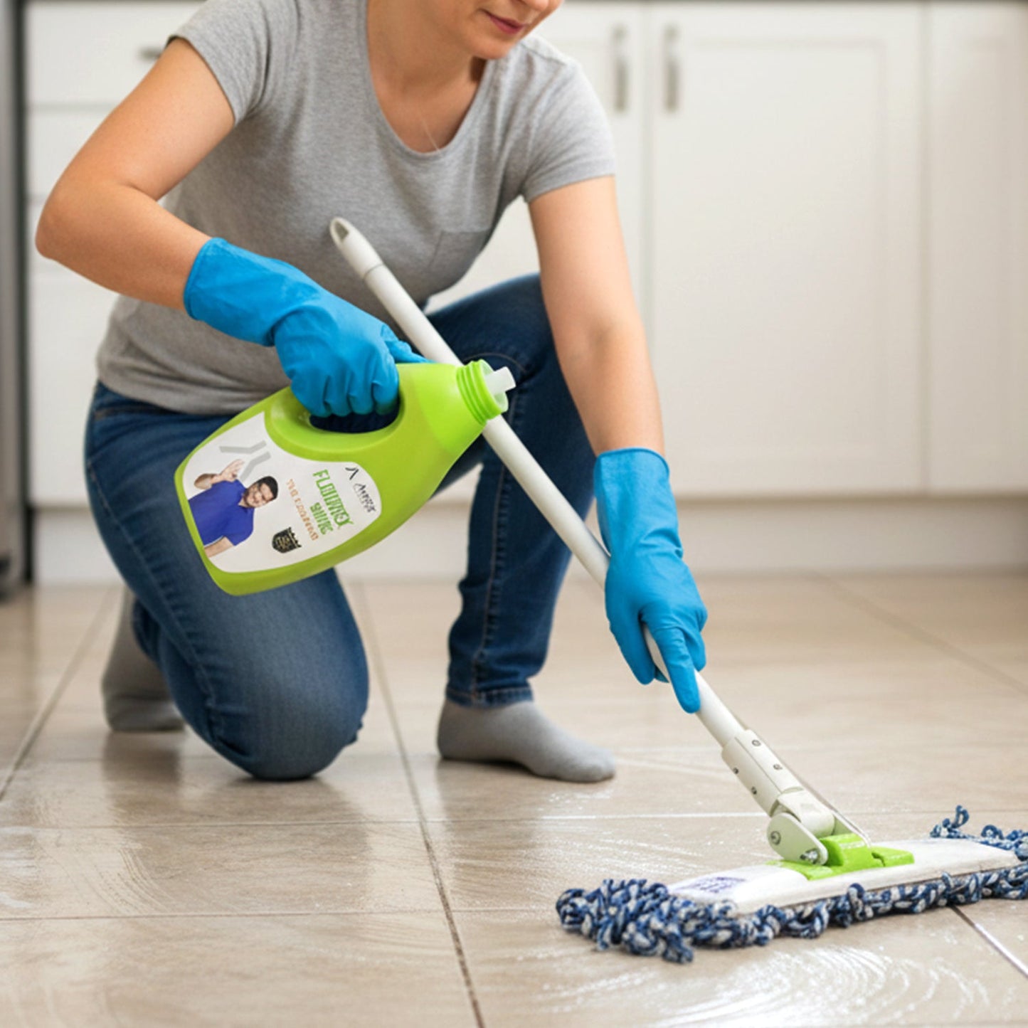 Tile Cleaner Liquid Floor Cleaning Solution for Tiles Marble and Floor Surfaces (1 Ltr)