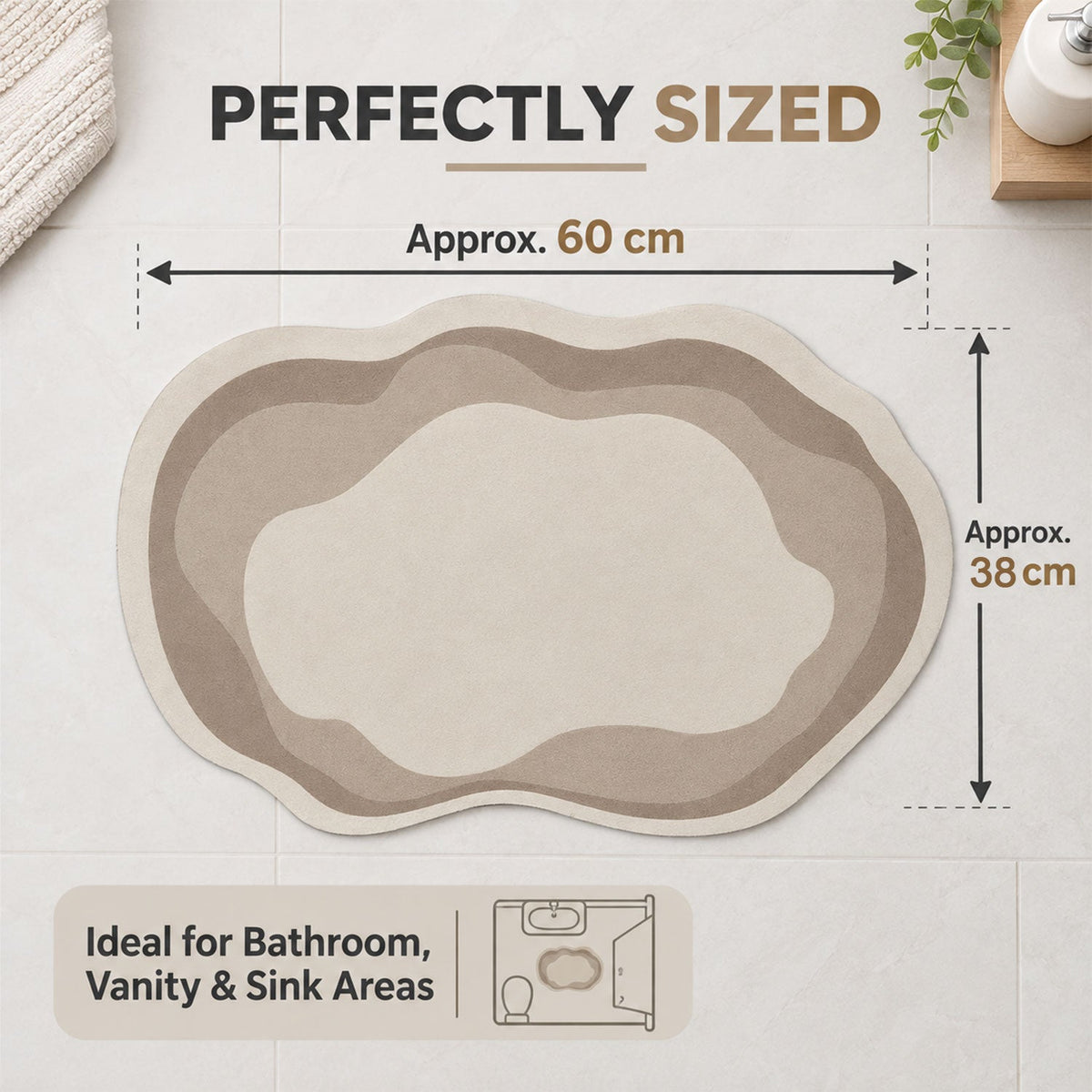 Floor mat size 60x38cm