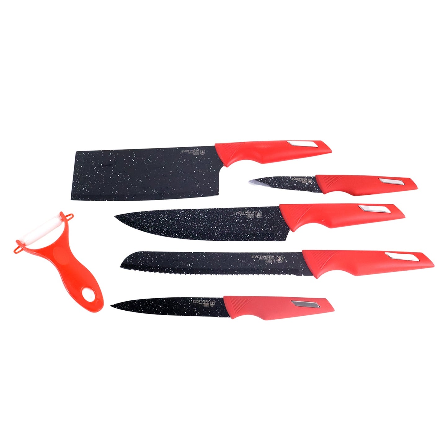 3 Pc Marble-Coated Knife Set
