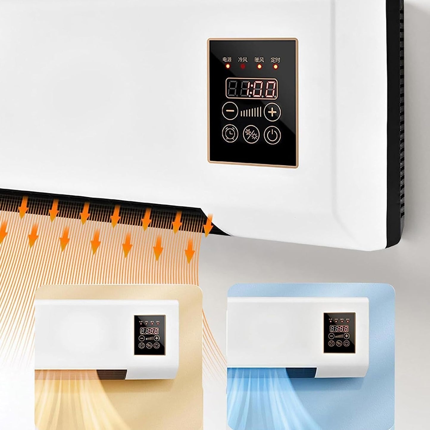 2-in-1 Wall AC Fan & Room Heater | Dual Mode with Remote