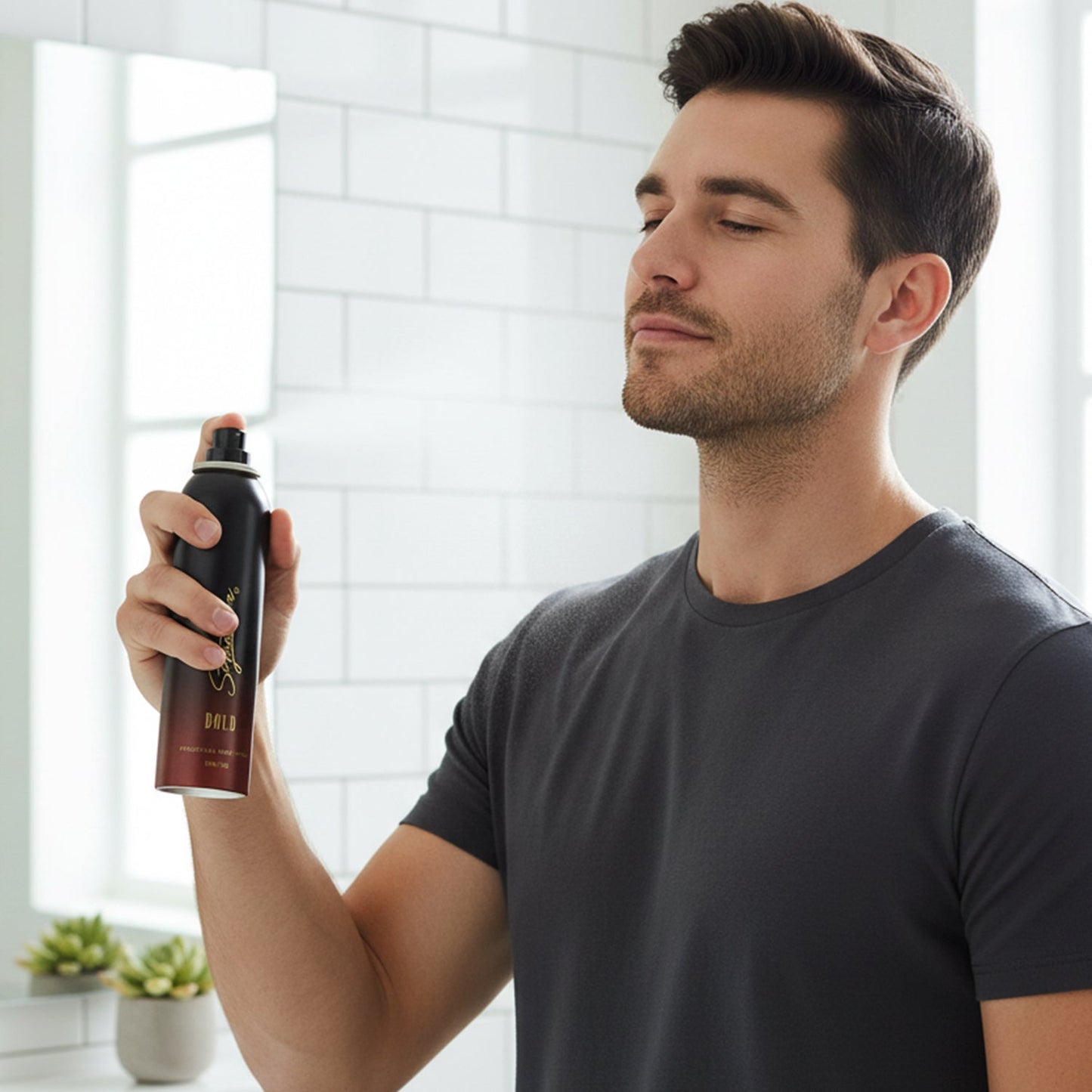 stylish bold fragrance body spray can