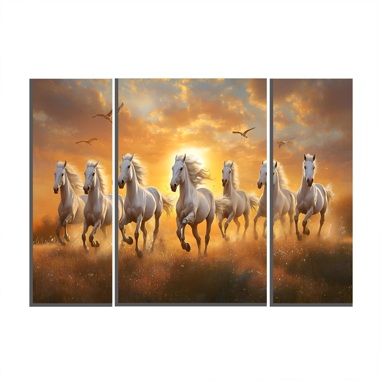 MDF horses art bedroom wall
