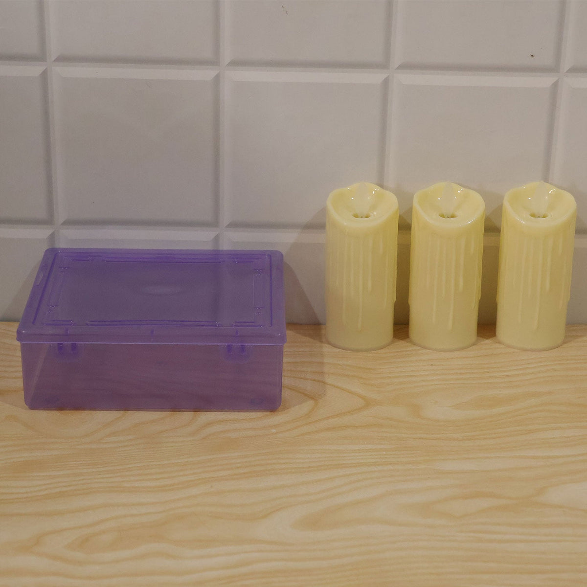 LED pillar candles decor use