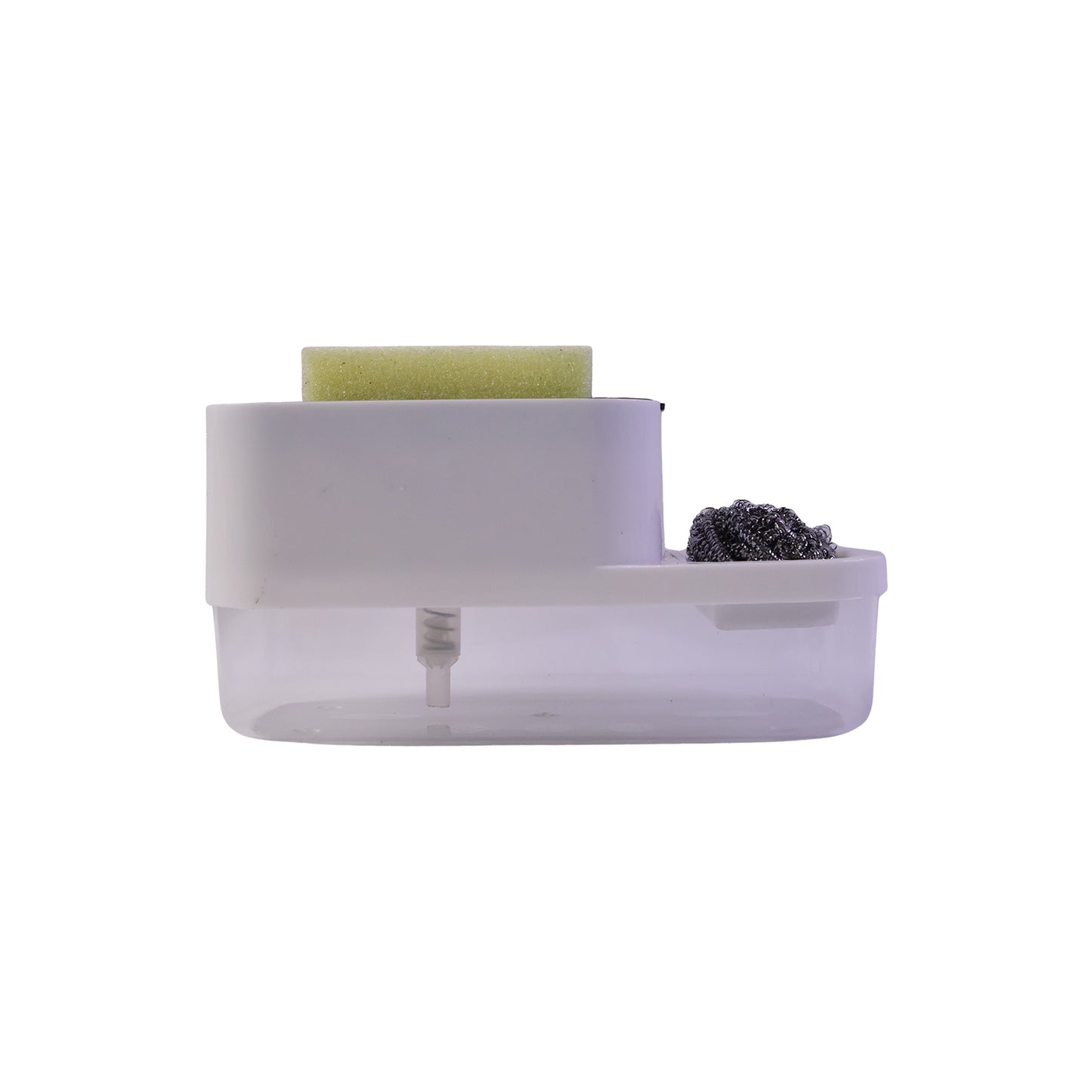 2 in 1 Plastic Dish Soap Liquid Dispenser Sponge Holder ,Sabudani (1 Set)