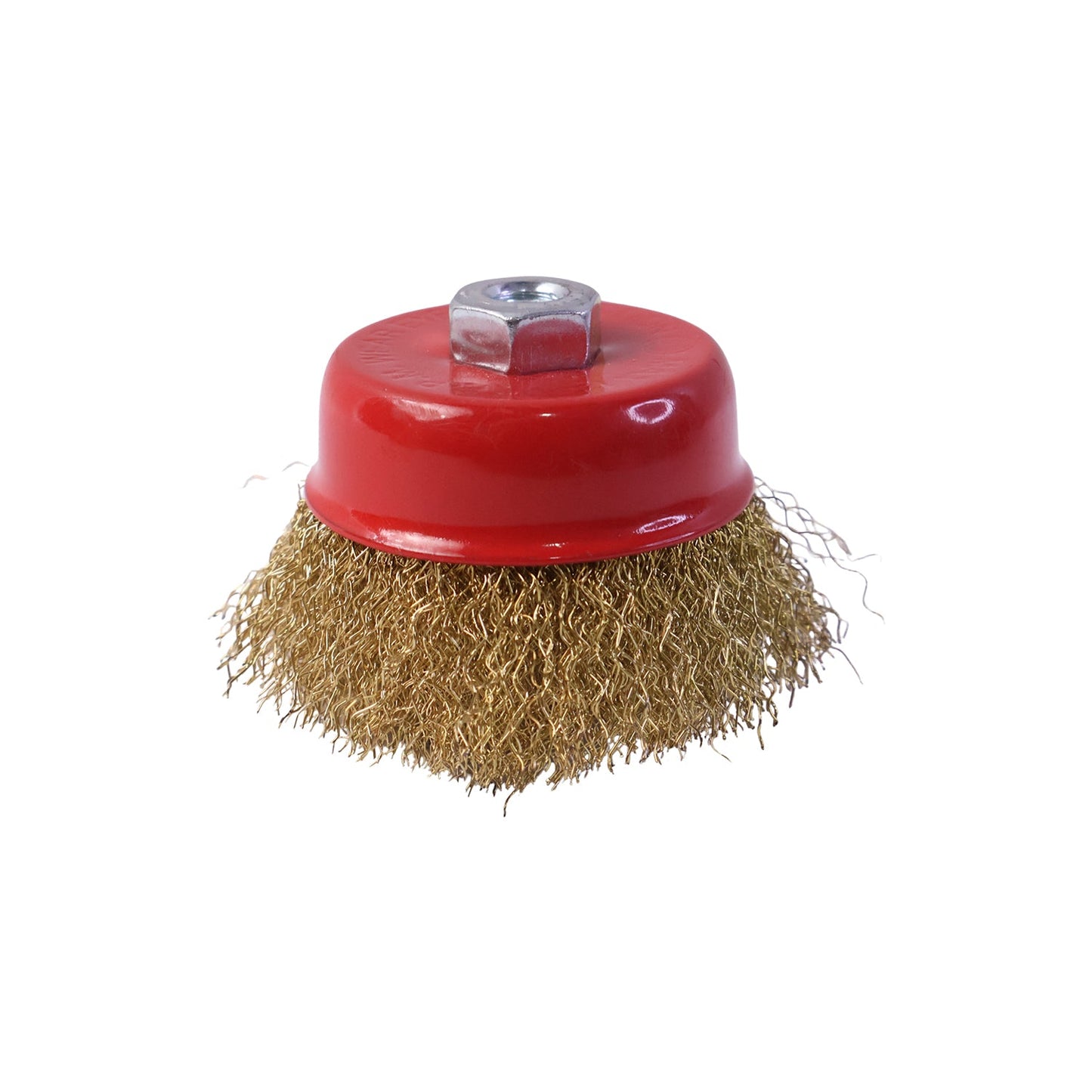 Gold brush polishing metal surface