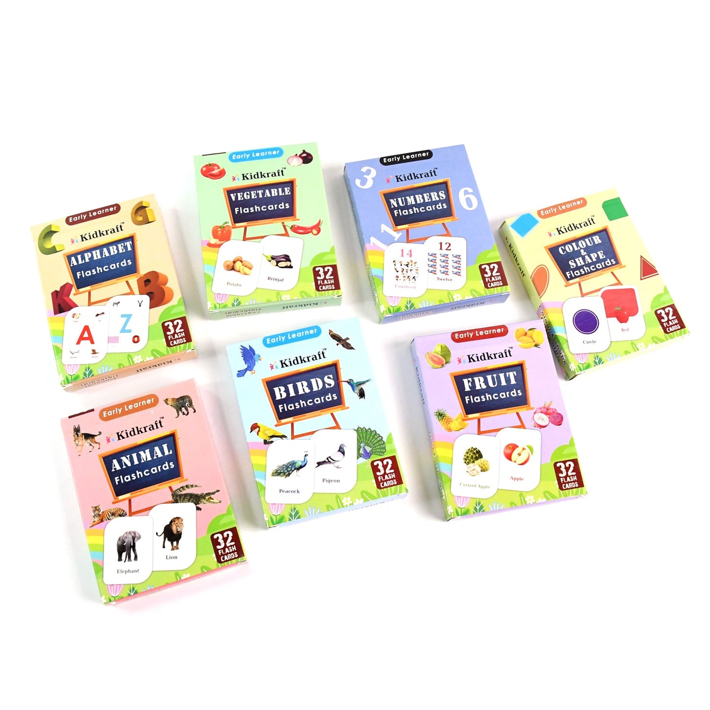 7-in-1 Kidkraft Early Learner Flashcard Combo Set ( 224 PC CARD)