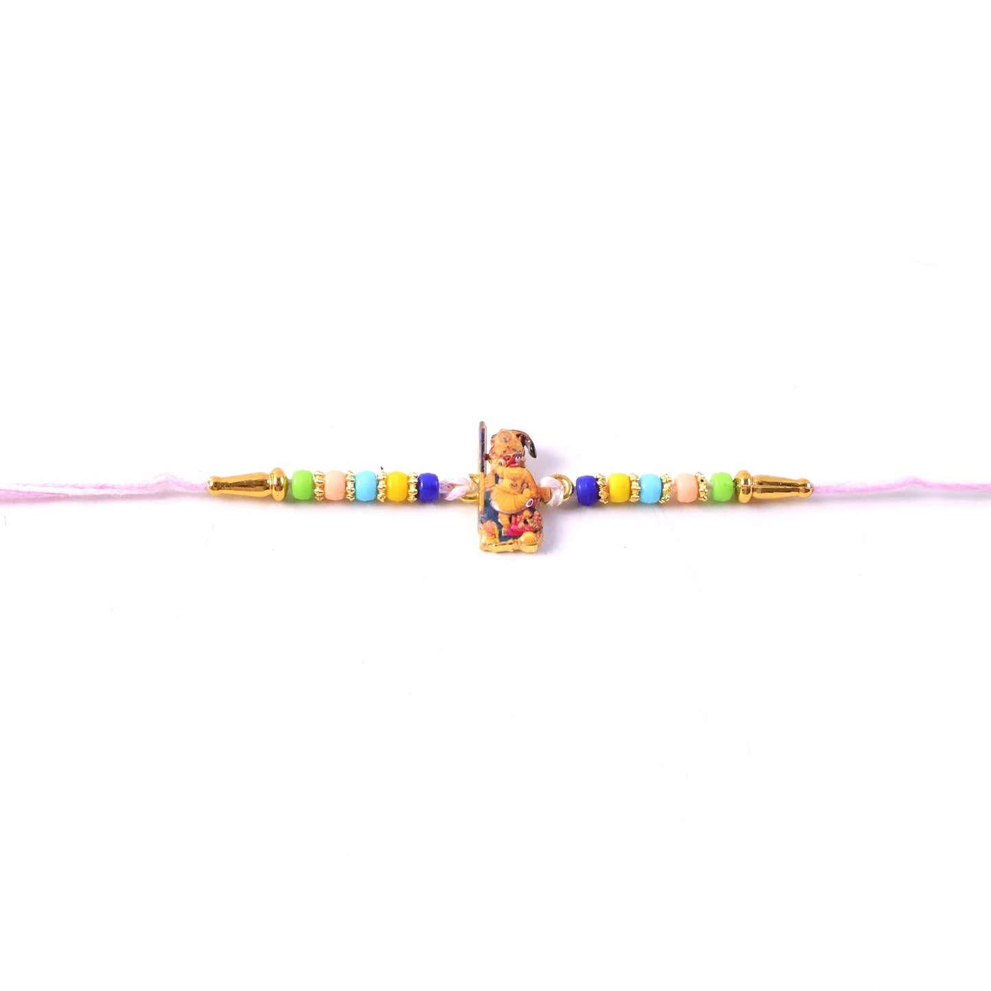 Detail of tying thread and Hanuman Ji Rakhi design