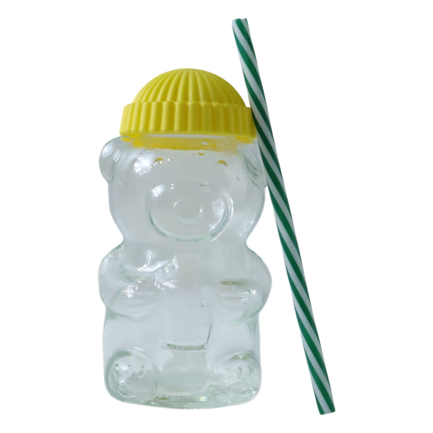 kawaii bear glass drinking bottle for children