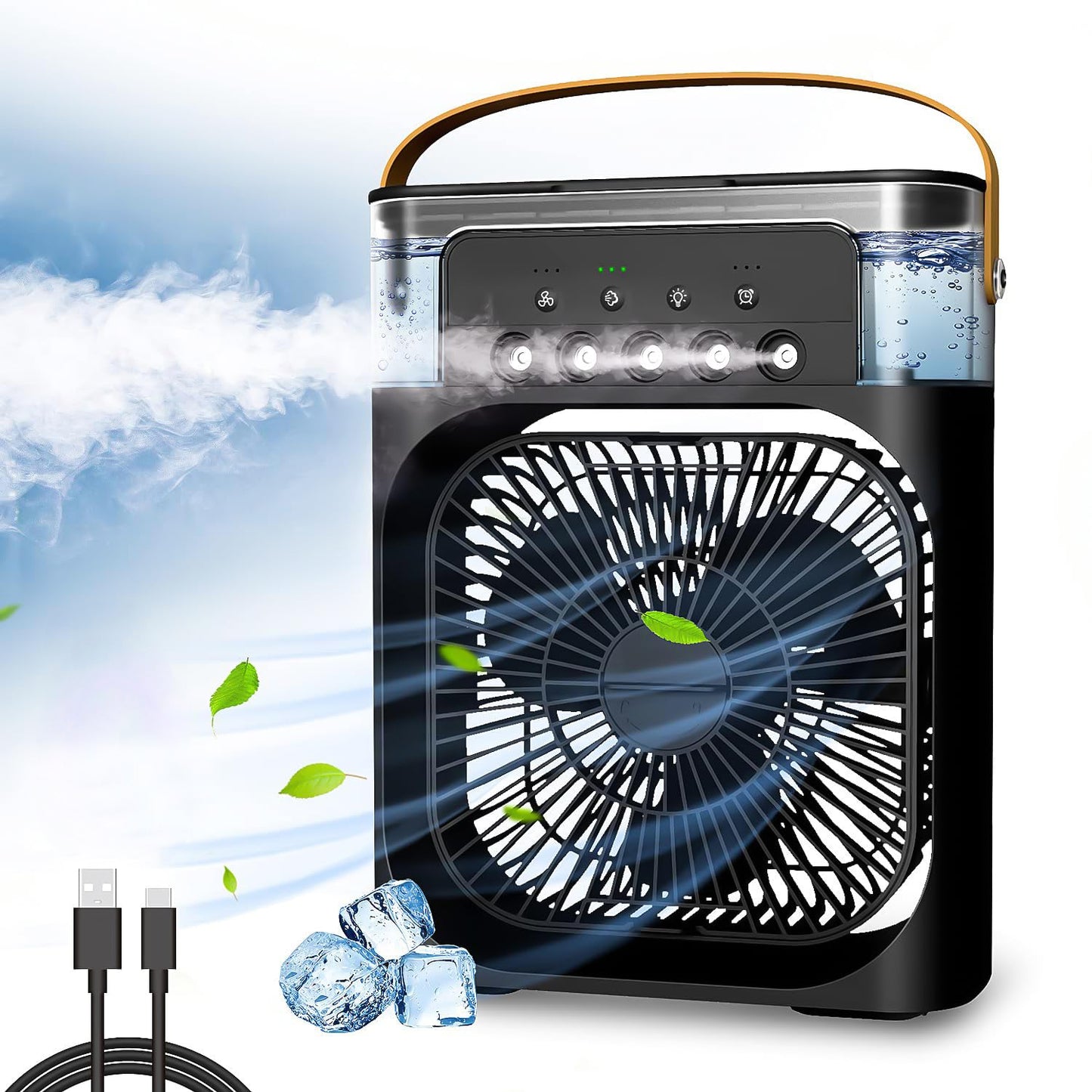 Portable USB Powered Mini Cooling Fan (1 Pc)