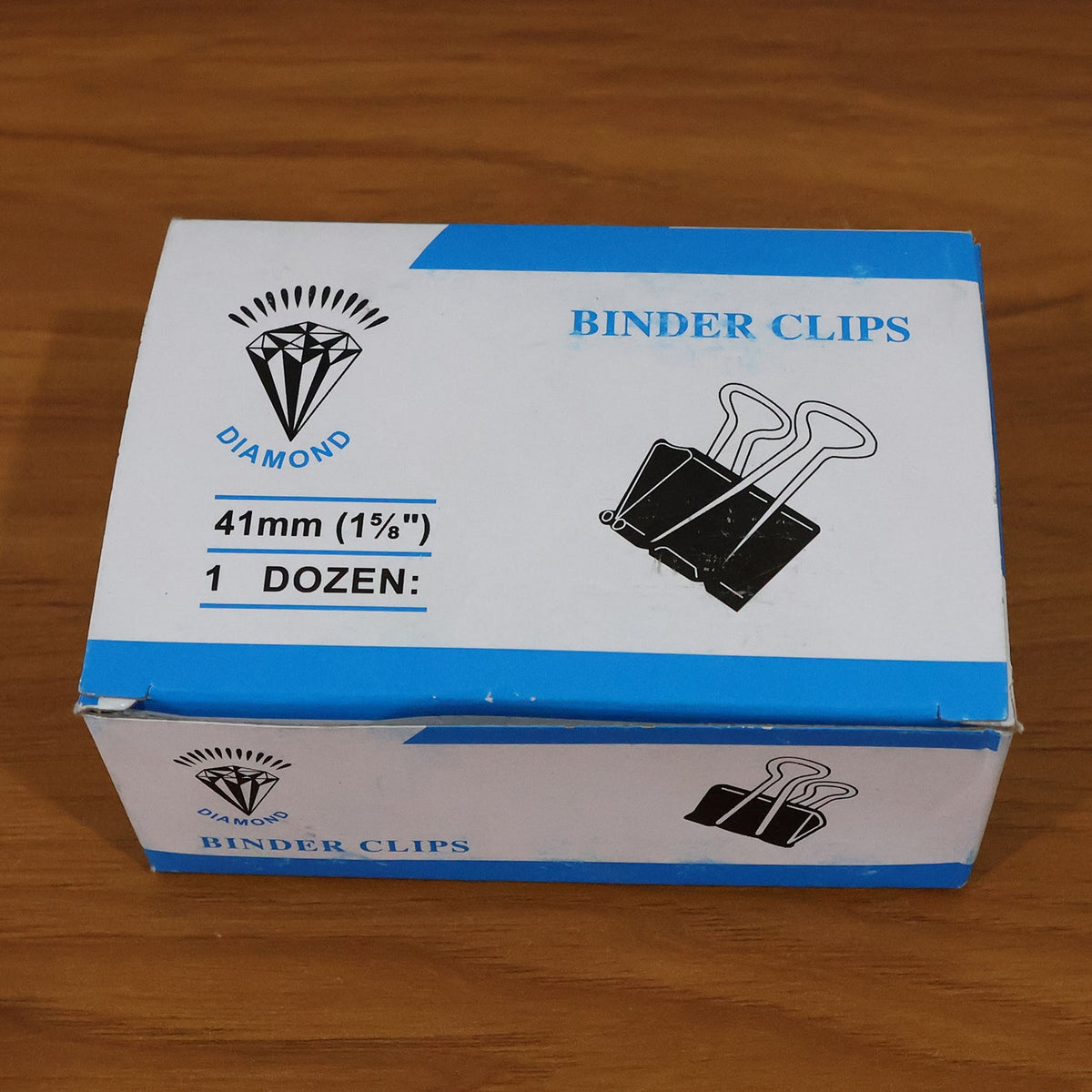 Medium Size Heavy-Duty Black Binder Clips Set (32 mm, 12 Pc)