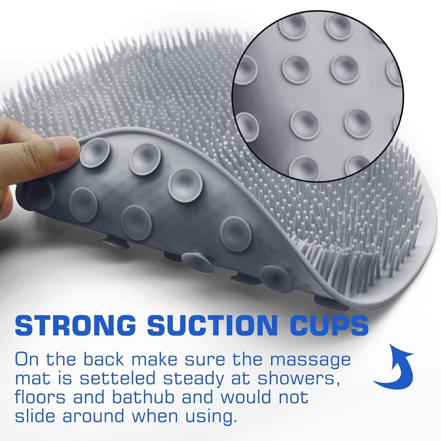 Silicone Bathroom Foot Cleaning Scrubber Mat (1 Pc, 27x20 Cm)
