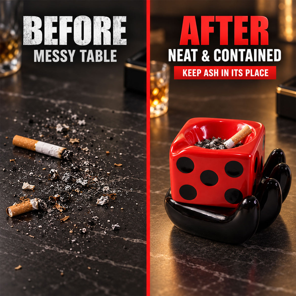 Ceramic Ashtray - Unique and Colourful Smoking Accessory with Retro Vibes - Funky Decor for Smokers and Collectors