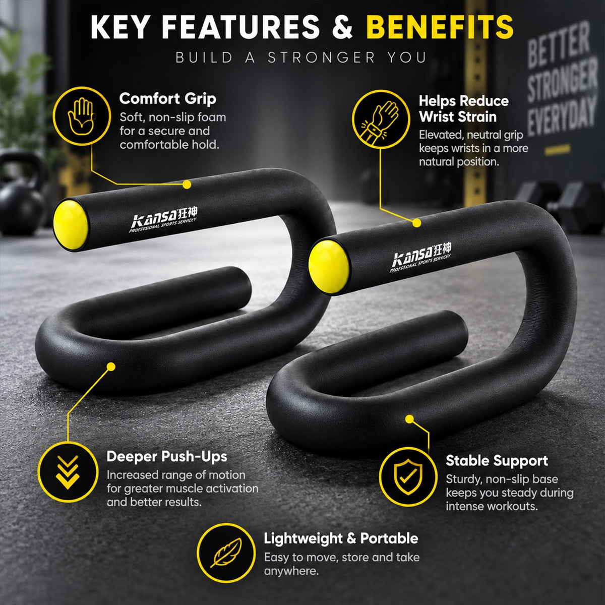 Push up stand feature view