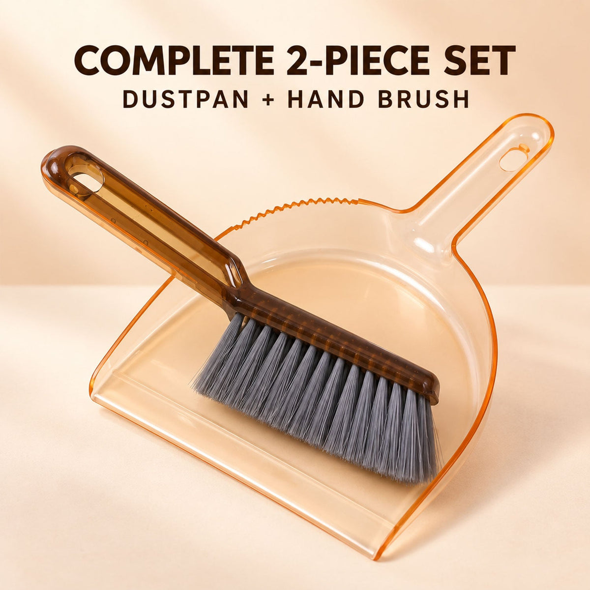 Dustpan brush set white bg