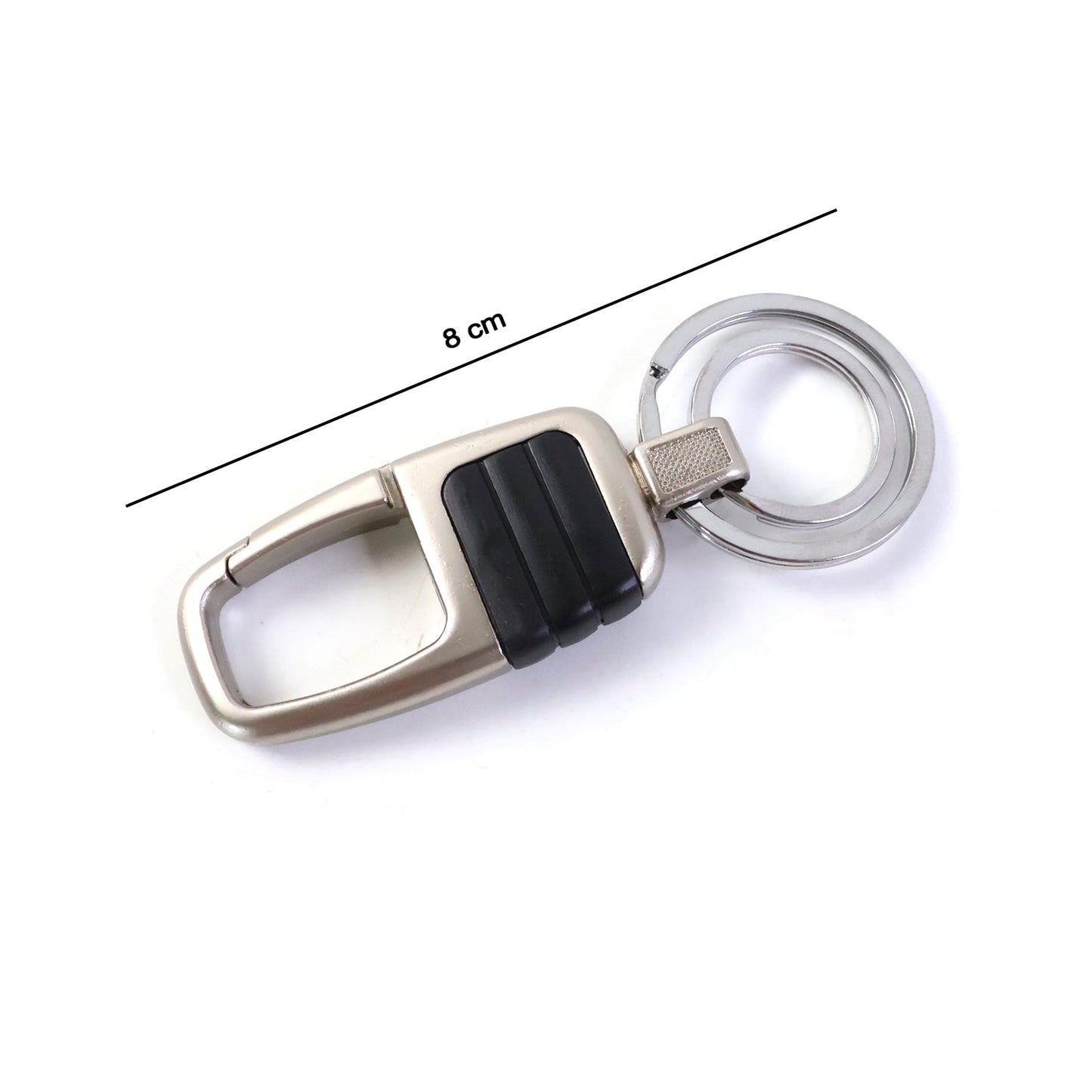 Premium Metal Key Holder with Carabiner Clip (1 Pc)