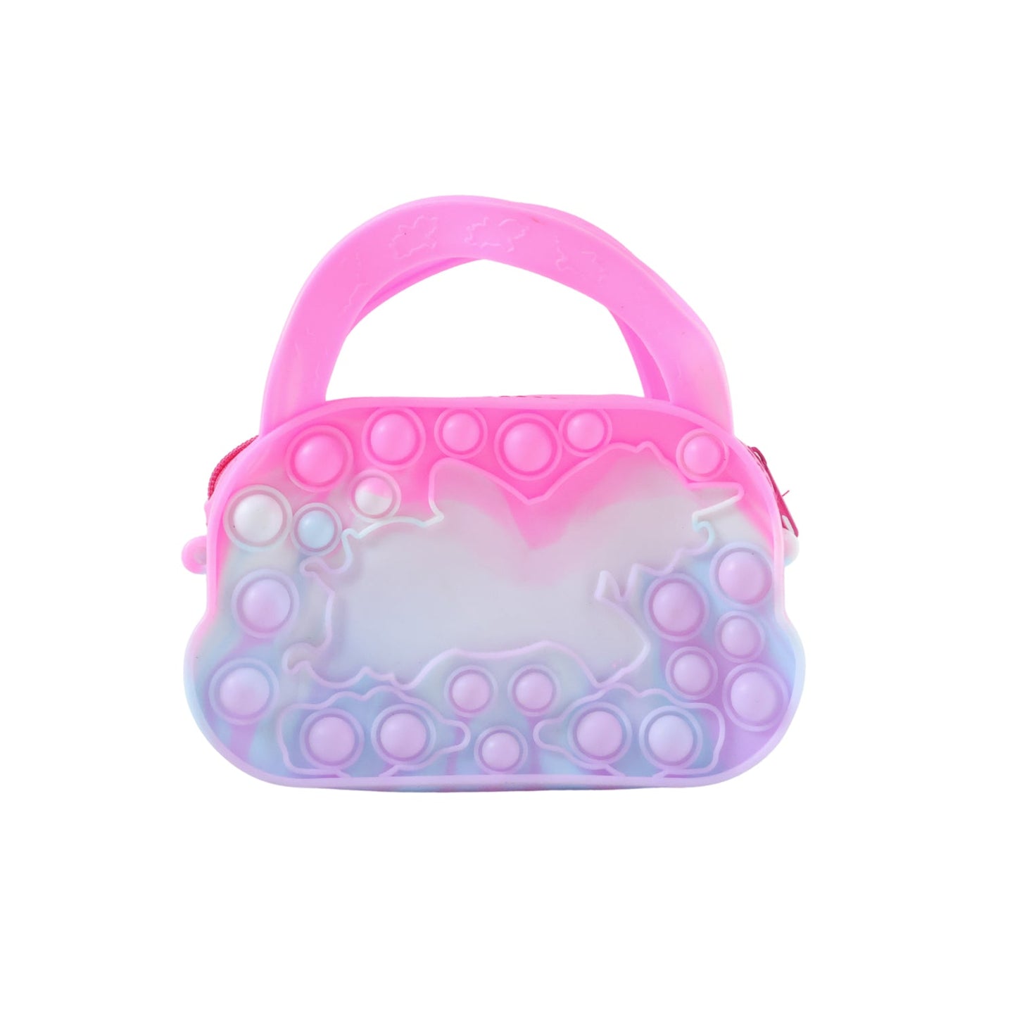 Silicone Pop It Coin Purse with Zipper and Handle (1 Pc)