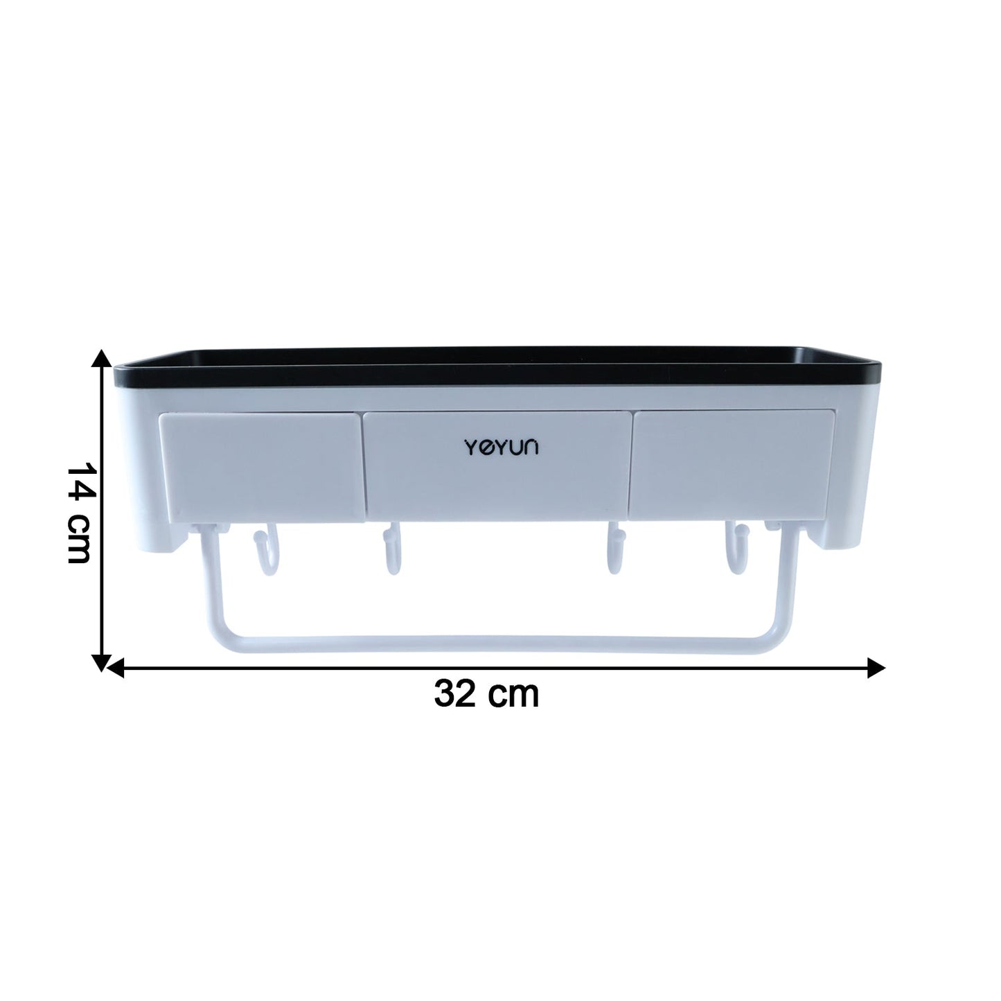 Wall Mounted Multifunctional Bathroom Storage Rack (1 Pc)