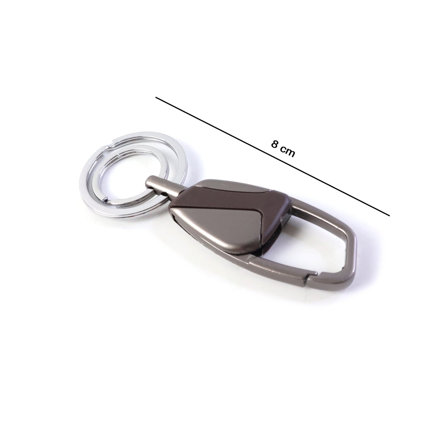 Premium Heavy Duty Metal Key Holder with Locking Carabiner Clip (1 Pc)