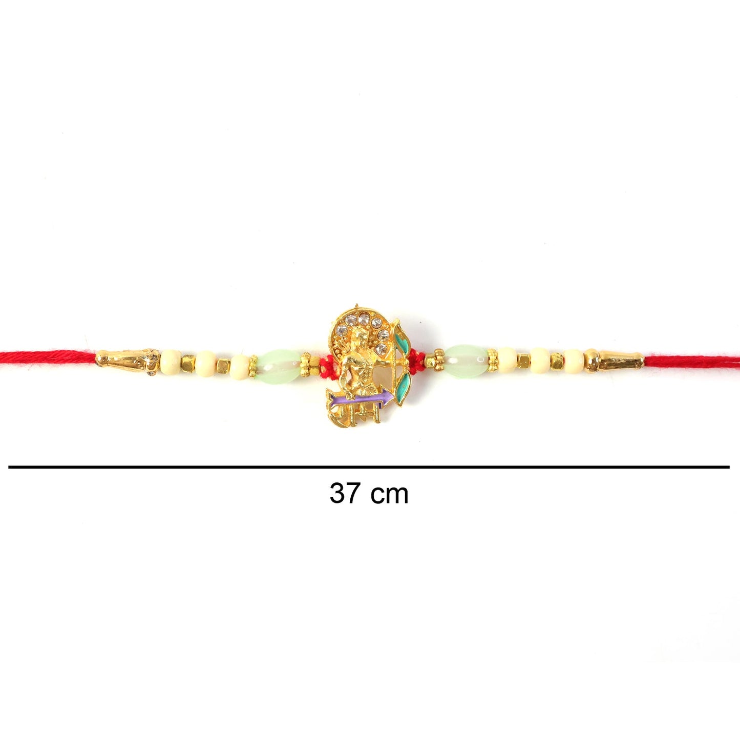 Detailed view of traditional Lord Ram Rakhi for Raksha Bandhan