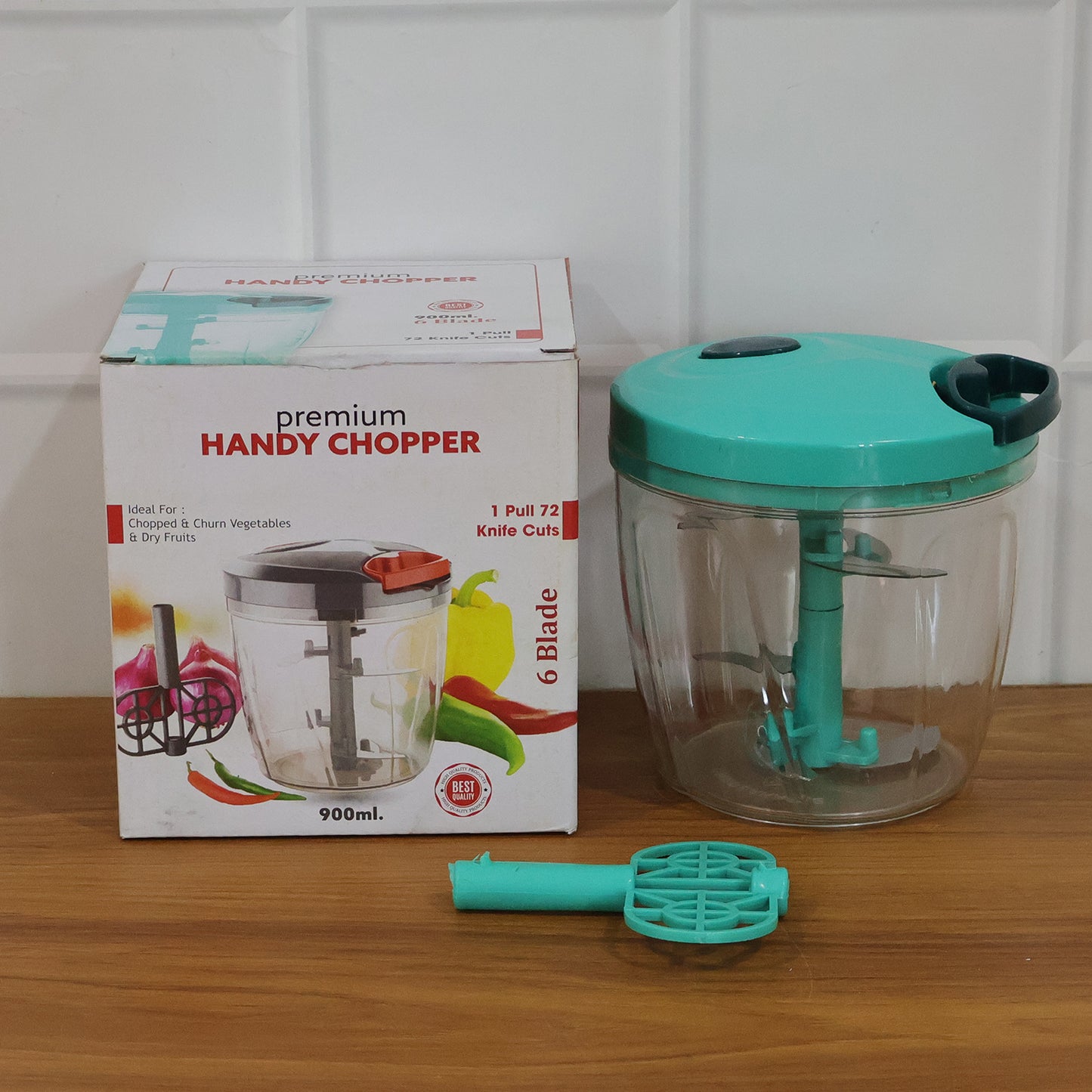 6 BLADE 2IN1 MANUAL FOOD CHOPPER (900Ml)