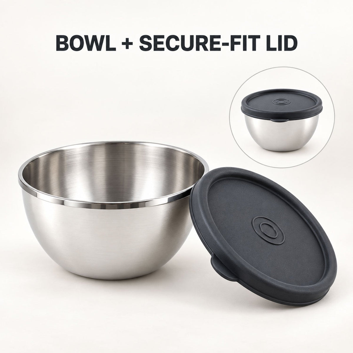 Steel food container white bg