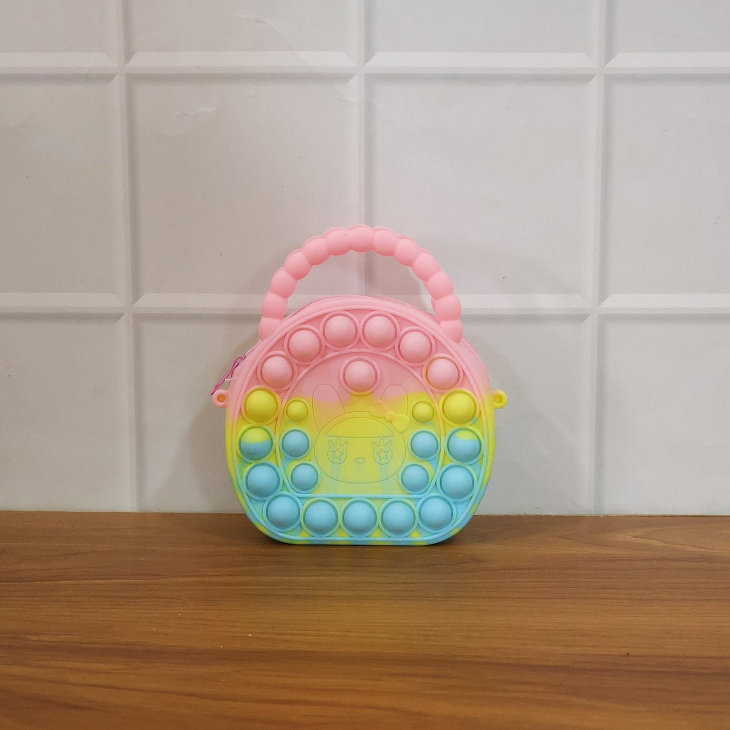 Rainbow Round Silicone Pop It Coin Purse (1 Pc)