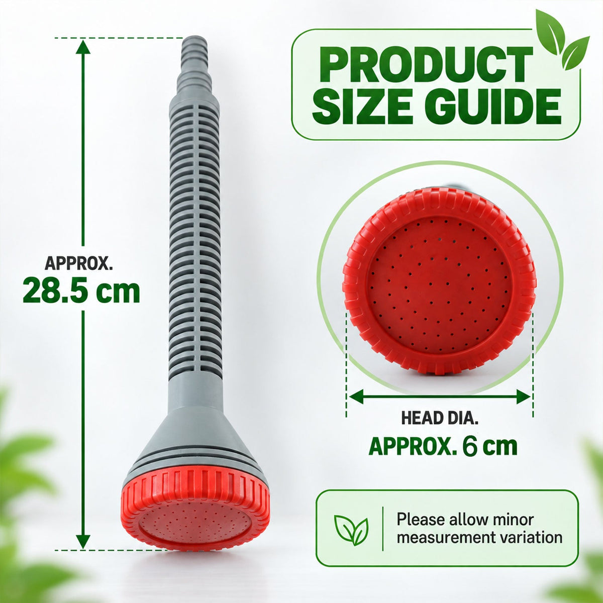 Spray nozzle size guide