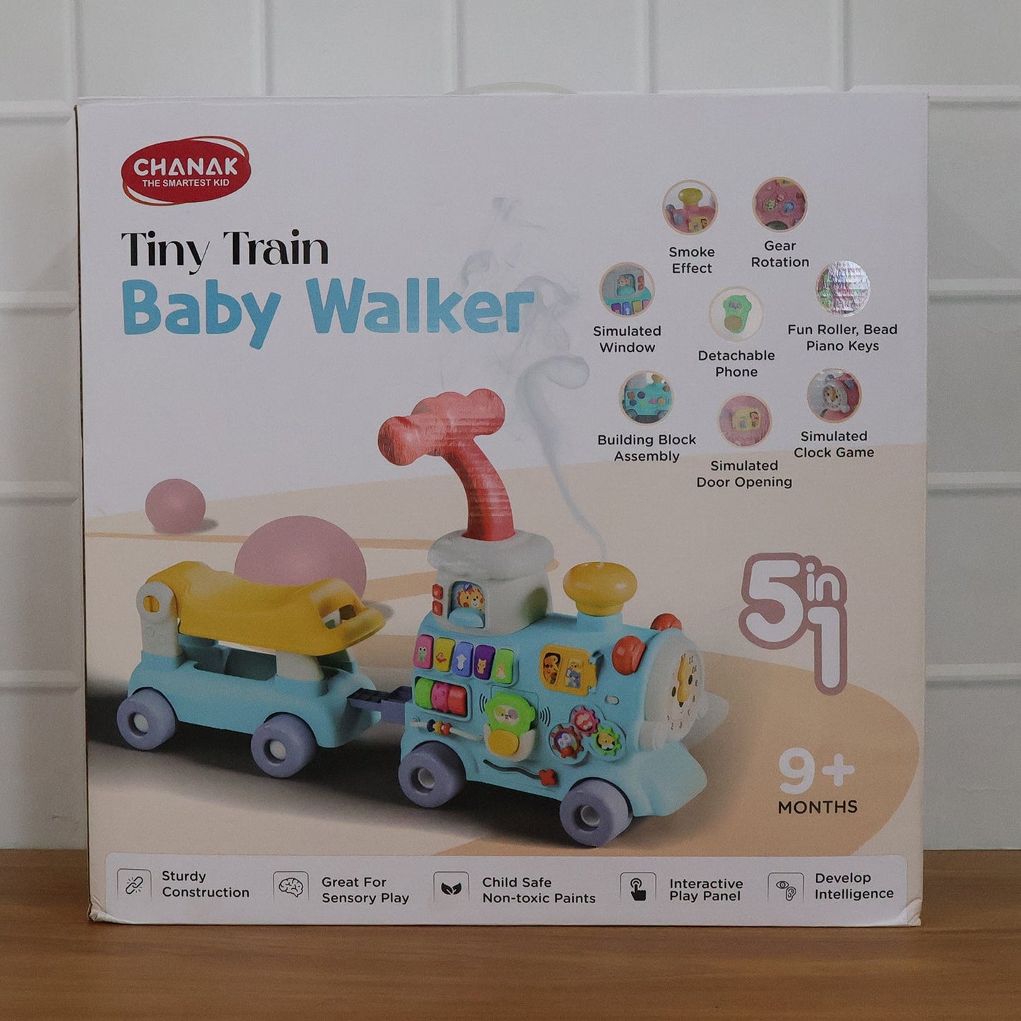 Aditi Tiny Train Baby Walker Ride-On Toy with Push Handle (1 Set)