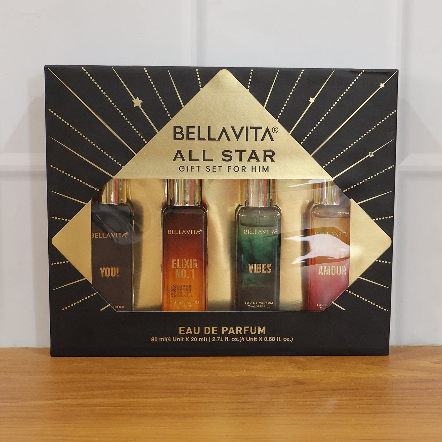 Bellavita Premium All Star Perfume Gift Set (4 Pc, 20 ML Each)