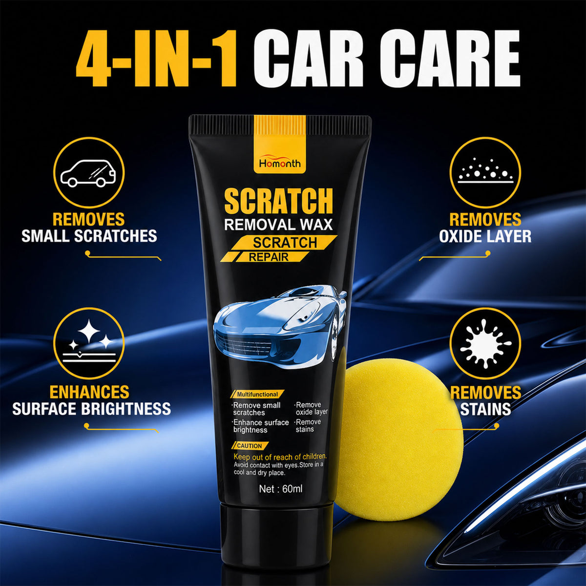 Car Scratch Removal Wax – Restore Shine & Remove Scratches 120ml
