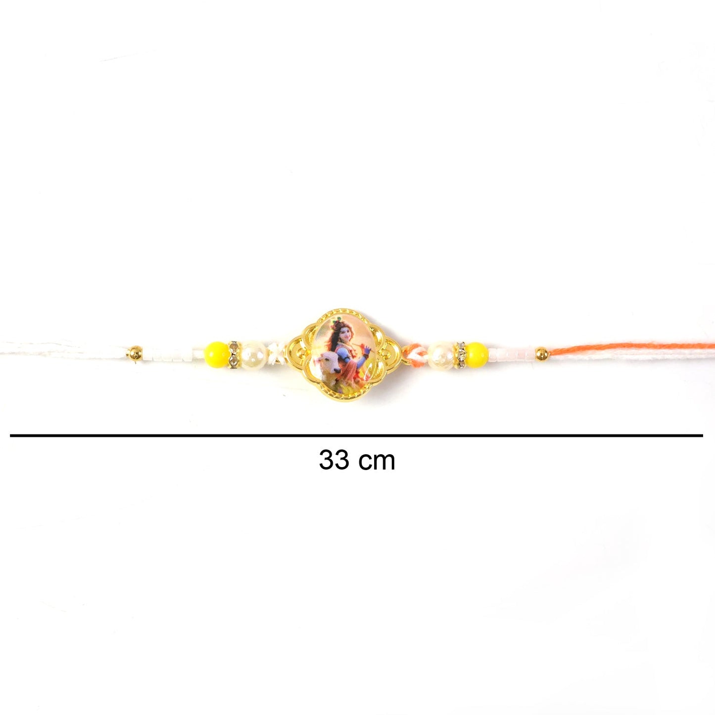 Elegant Rakhi featuring Lord Krishna design, perfect for Raksha Bandhan