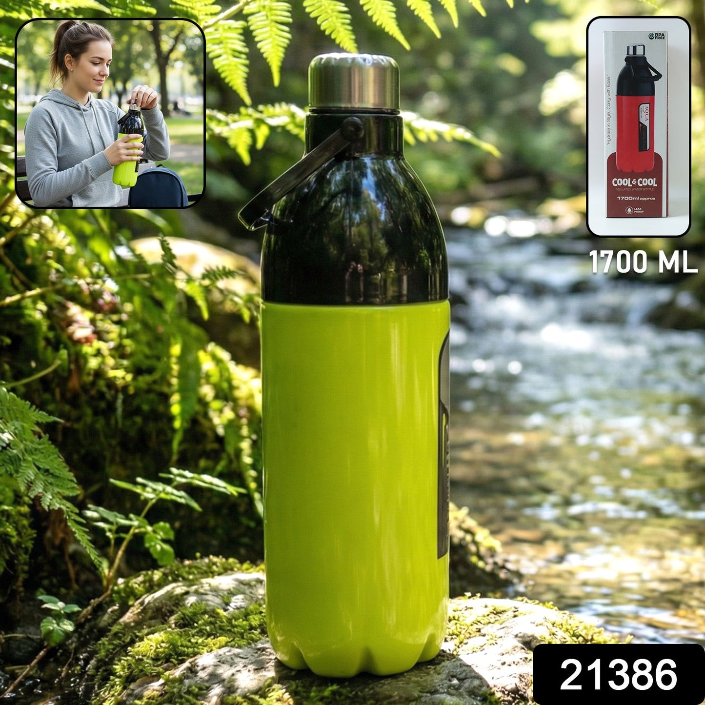 Extra Large Leakproof Water Bottle (1 Pc, 1700ML Approx)