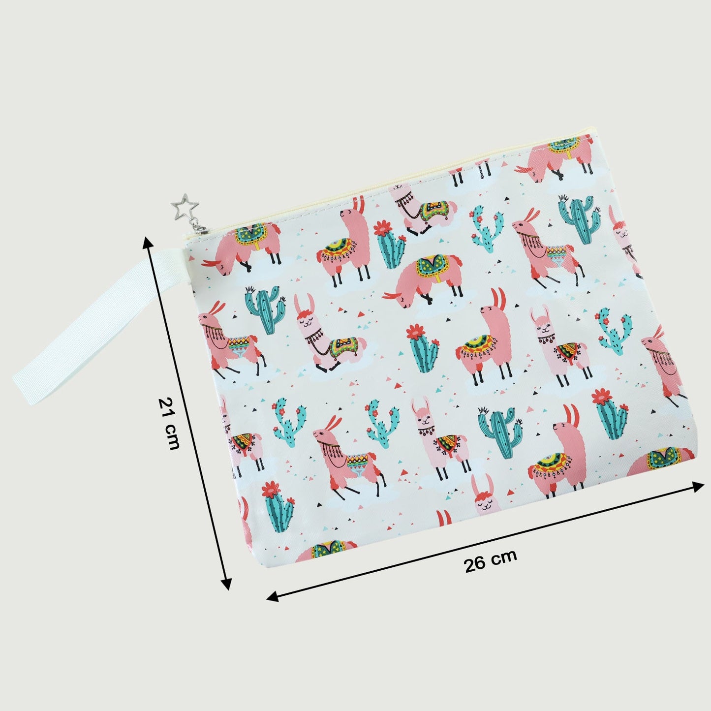Printed Zipper Pouch (26 ? 21 cm, 1 Pc)