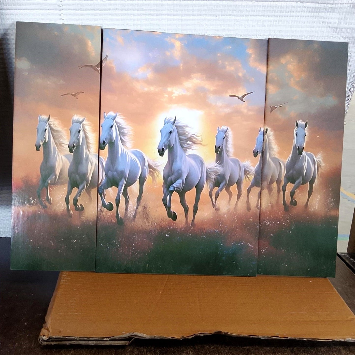 Horses art frame 16x12 inch