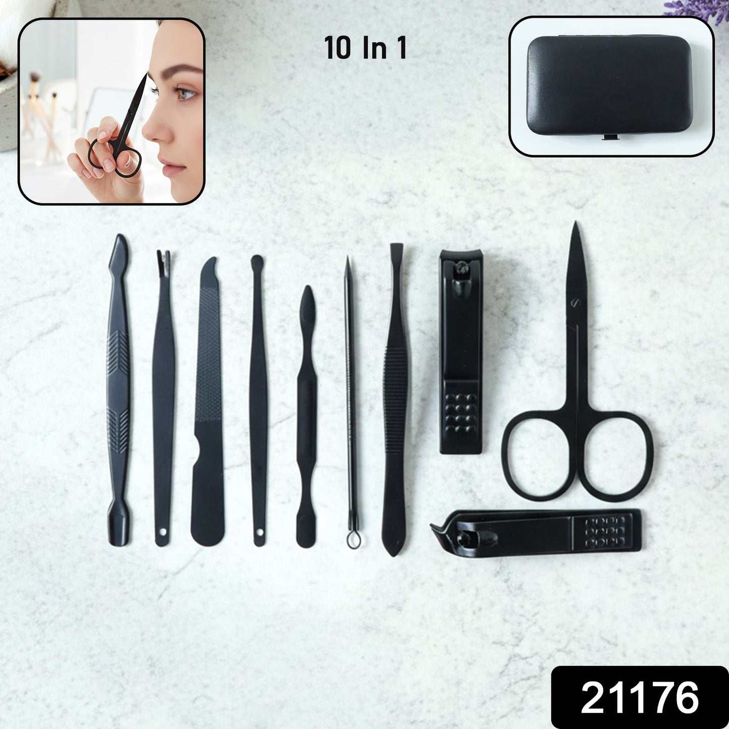 10 in 1 Professional Personal Grooming Manicure Pedicure Care Kit