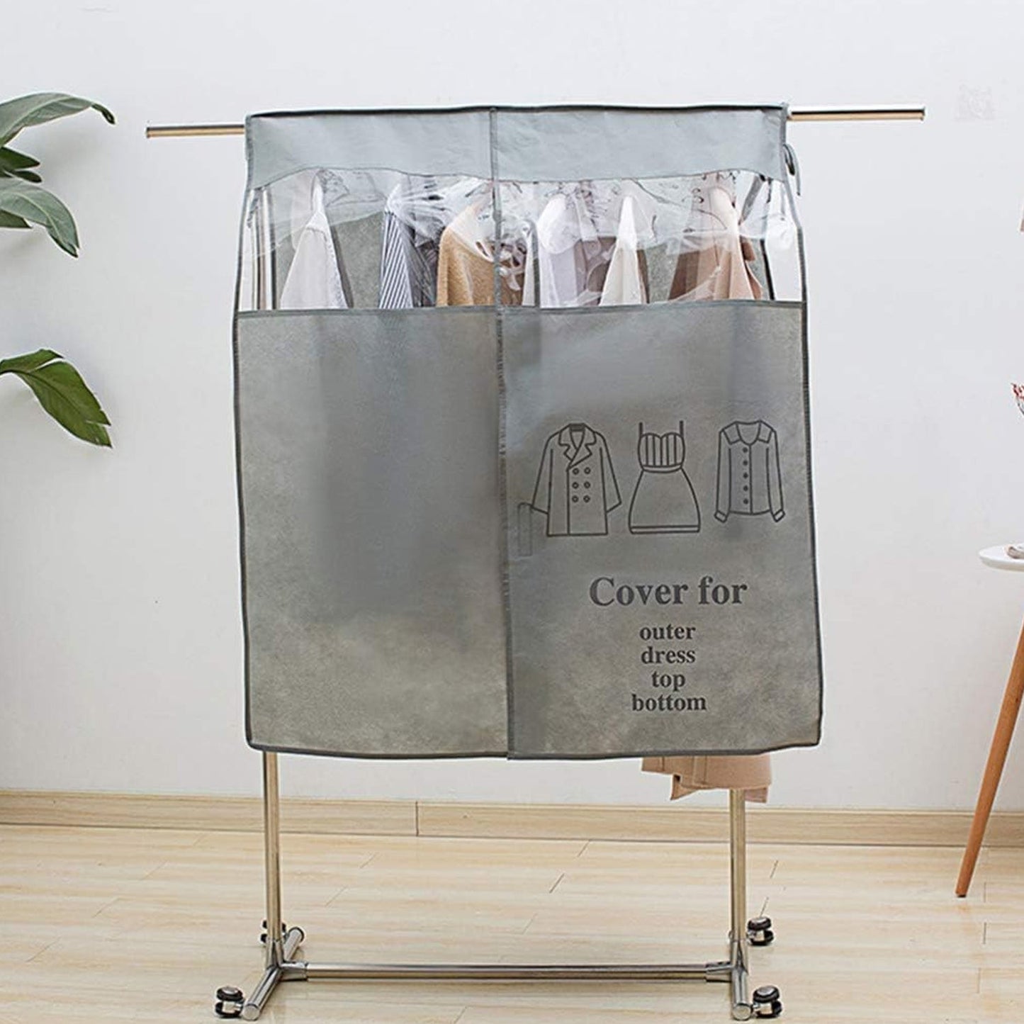 Clothes dust cover storage