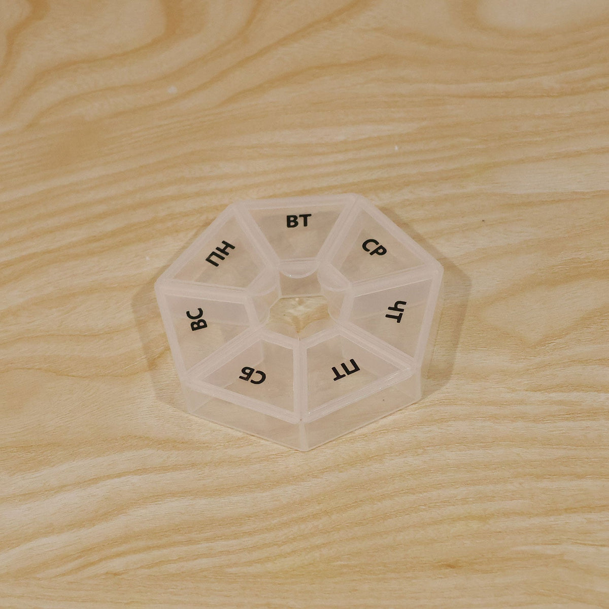 Medicine Pill Box with Clear Flip Lids for Weekly Travel Storage (7 Compartment)