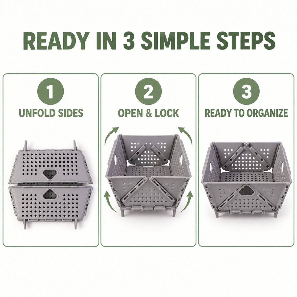 Storage Basket Box with Holes Ventilated Design (23×20 Cm / 1 Pc)