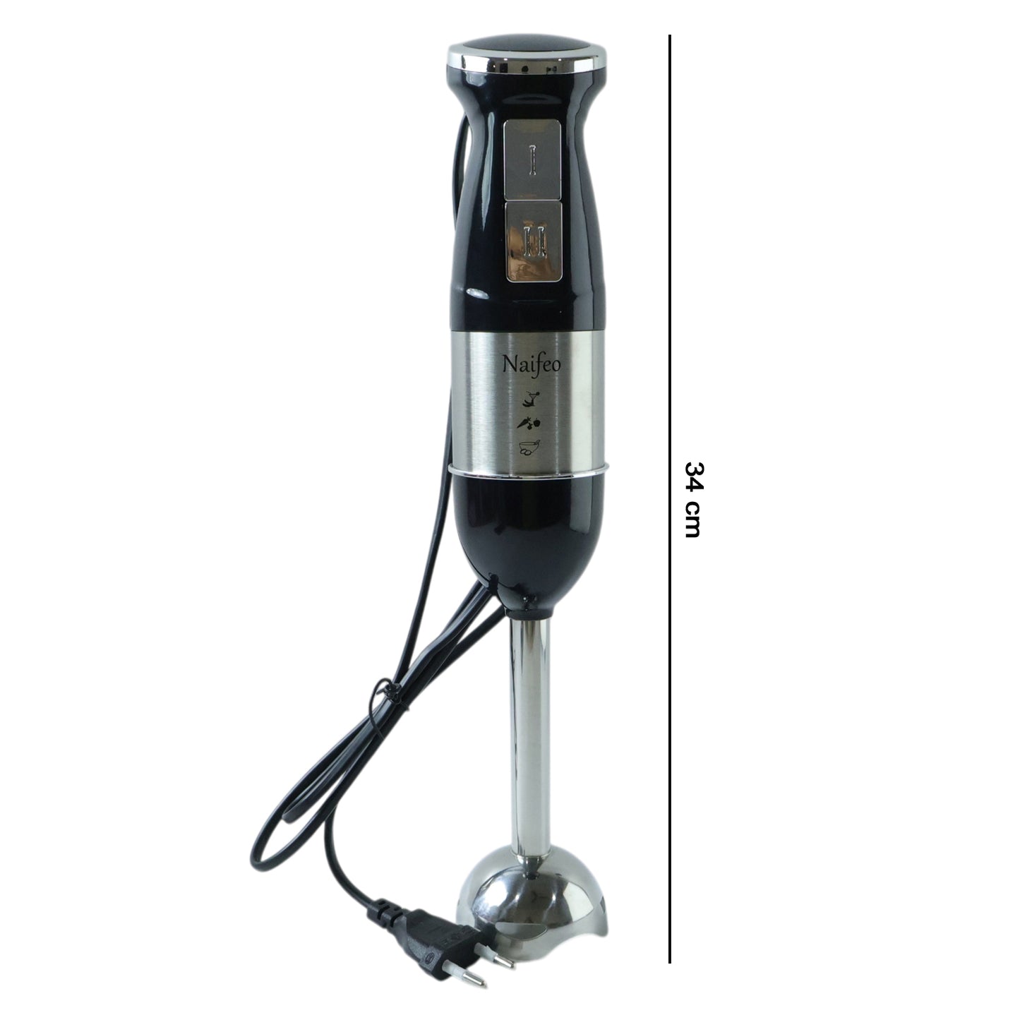 Stainless Steel Handheld Emulsion Blender With Four-blade Blade (300W / 1 Pc)