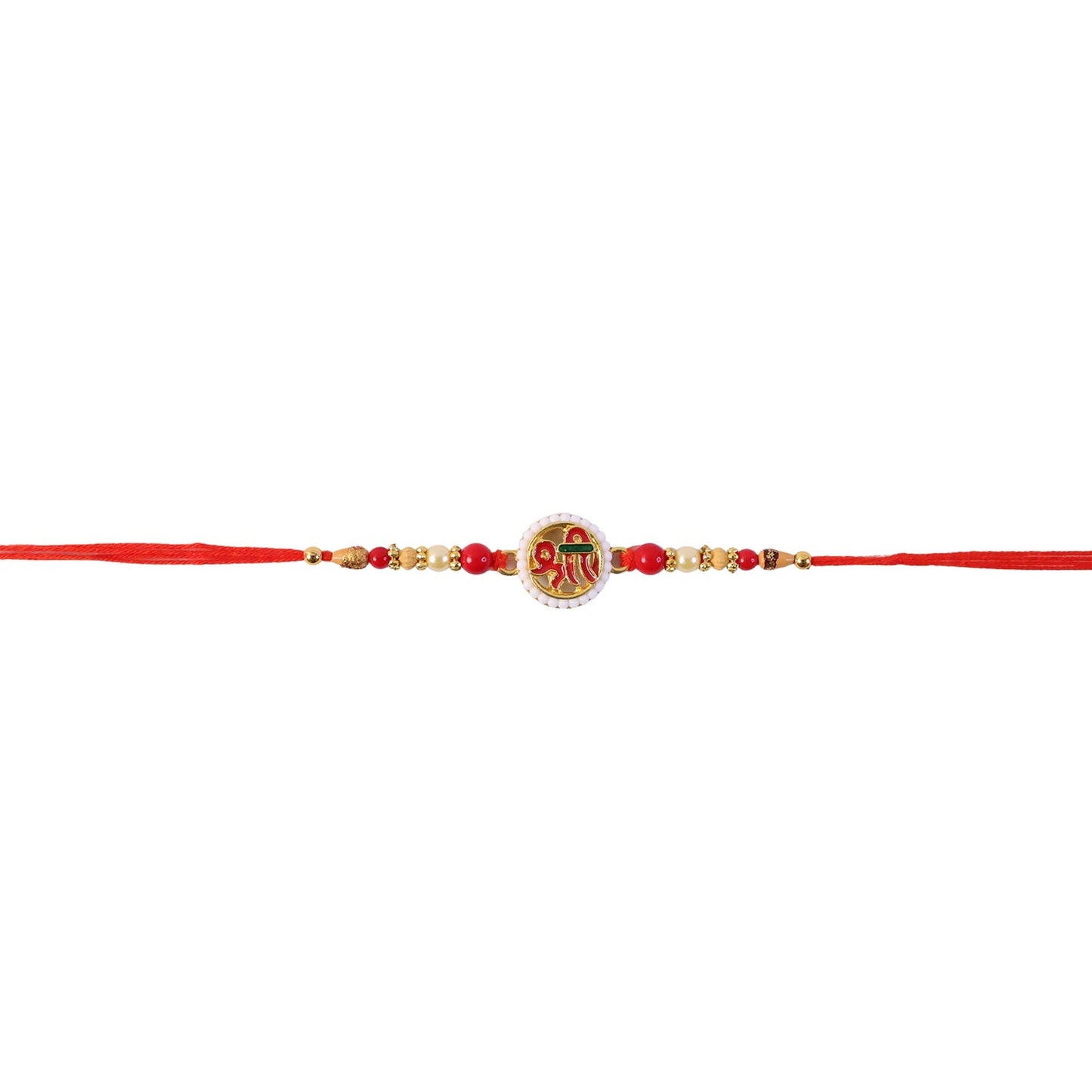 Elegant traditional Rakhi with motifs and beads