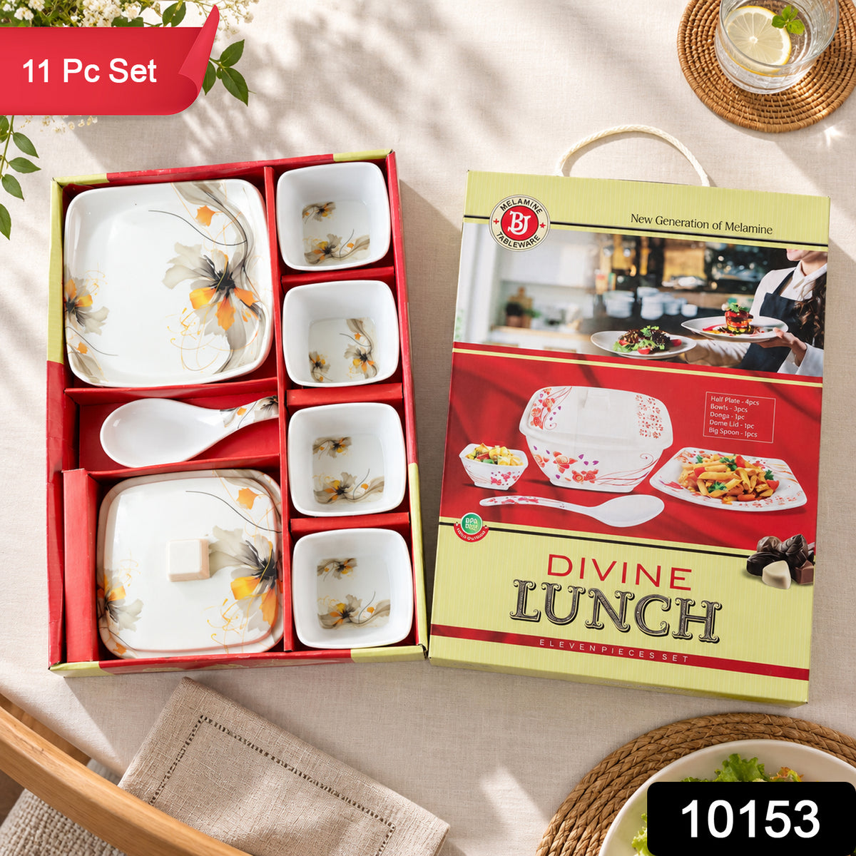 Divine lunch Tableware, Dinner Set (11 Pcs Set)
