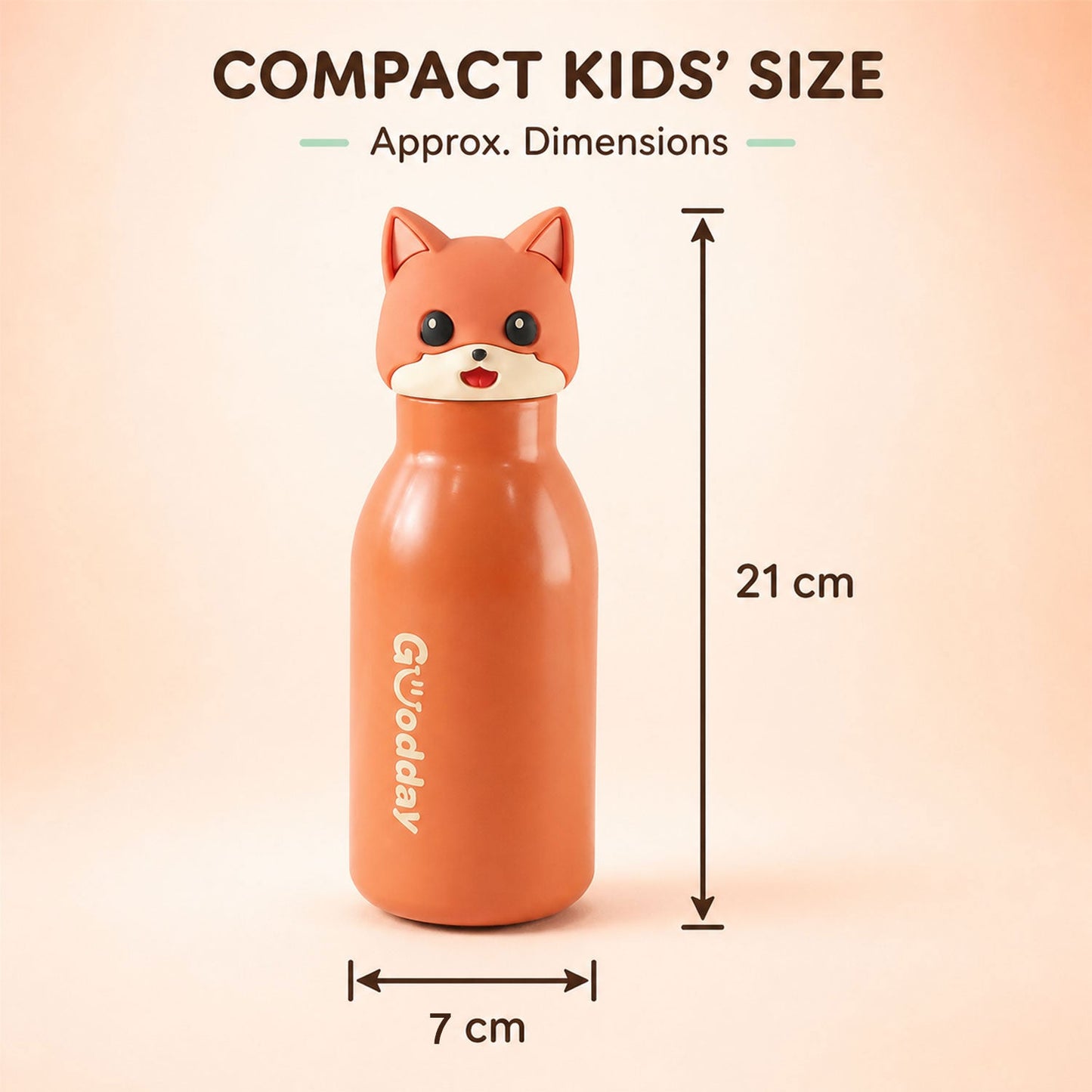 Water bottle 450 ml capacity and size details