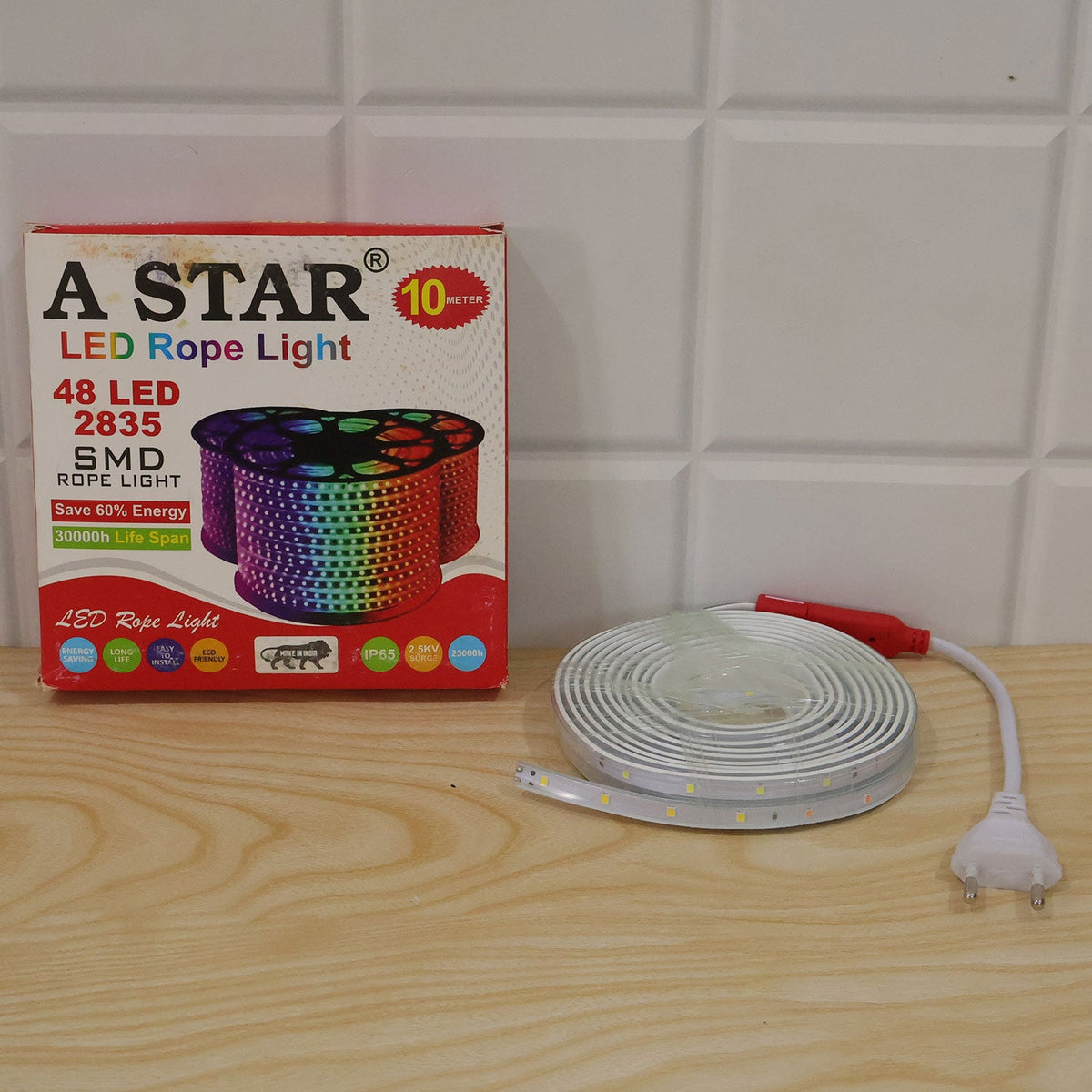 Real life application of the 10 metre multicolour LED strip light